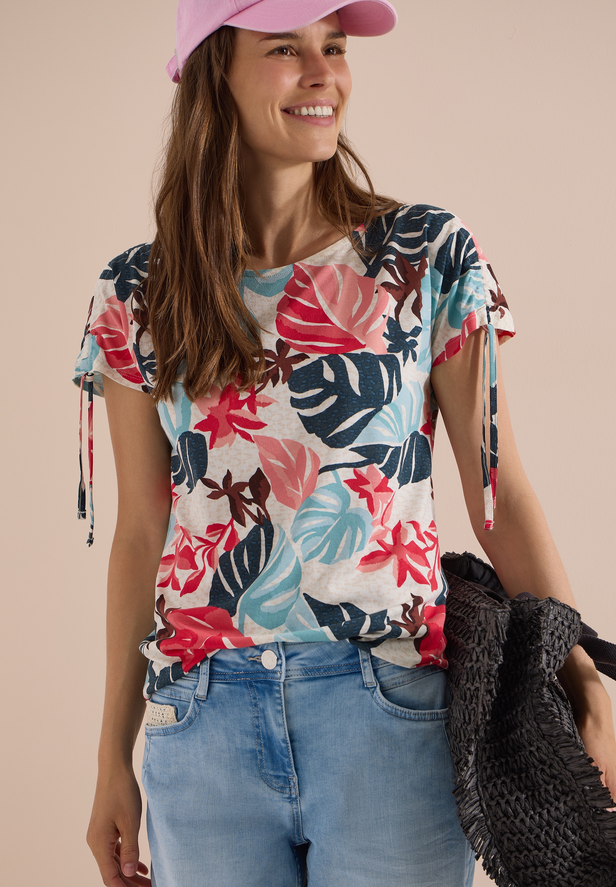 Cecil T-shirt imprimé Sommershirt, bedruckt, mit Modal, Rundhalsausschnitt