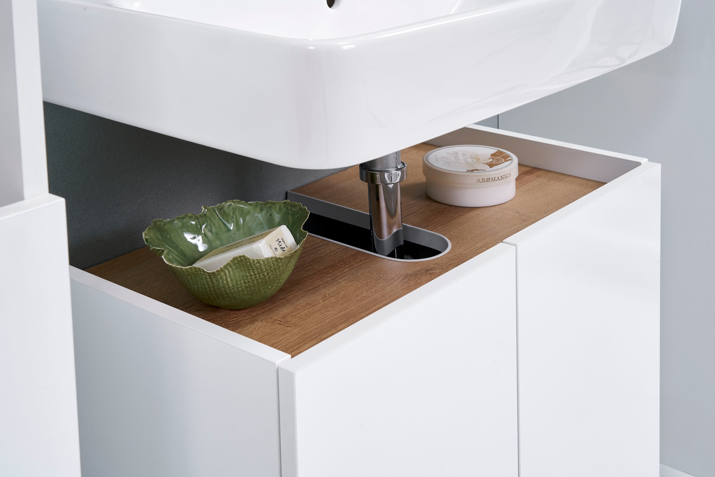 Saphir Ensemble de meubles de salle de bain »Quickset 947 3-teilig, Waschbeckenunterschrank mit Spiegel« 3 cuis tlg.