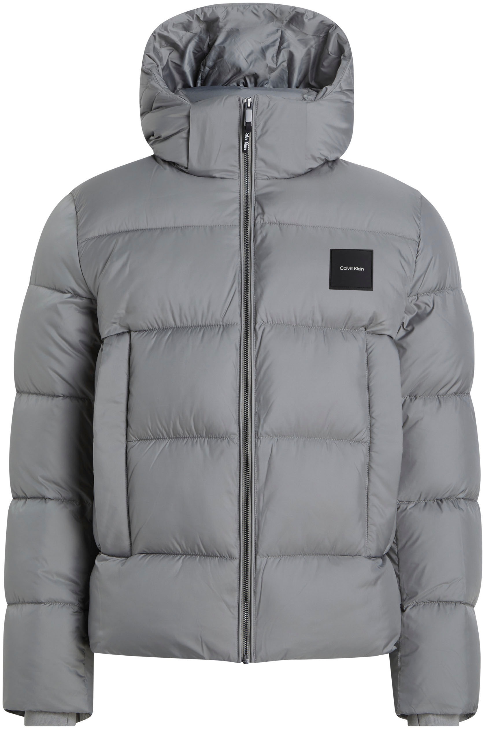 Calvin Klein Veste d'extérieur »HOODED QUILT PUFFER MW« mit Kapuze mit Logopatch