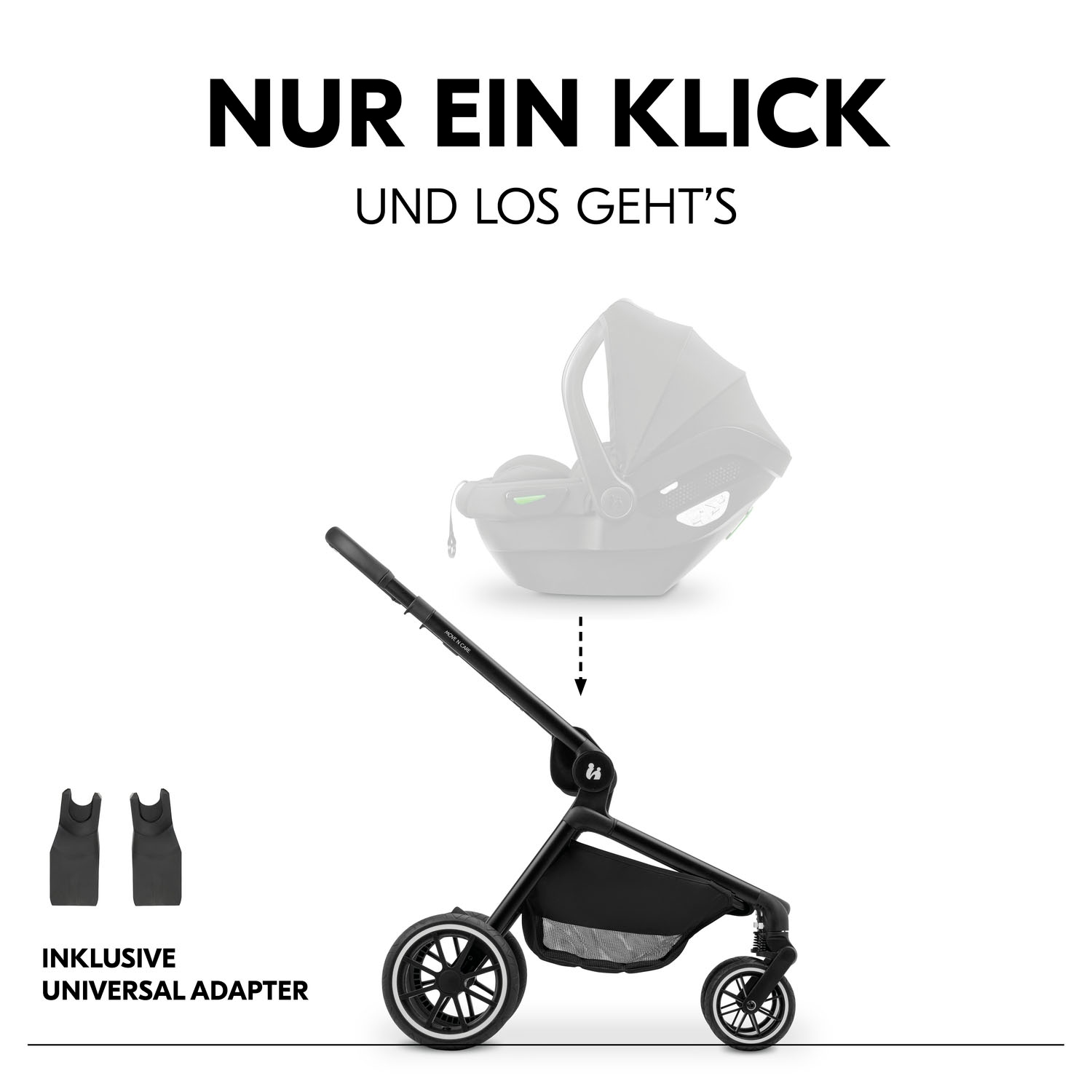 Hauck Kombi-Kinderwagen »Move N Care Set« 22 kg belastbar bis 22 kg