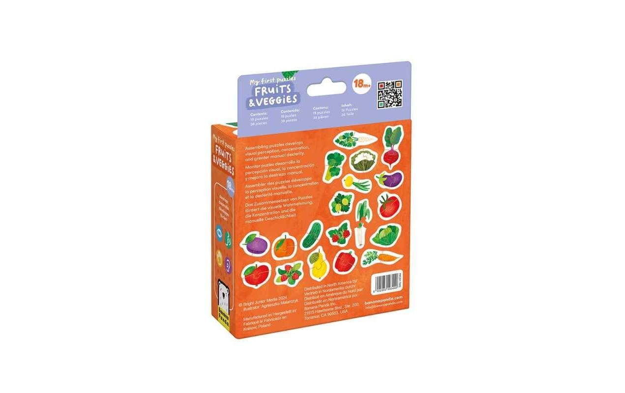   Puzzle »Banana Panda My First Fruits & Veggies Pappe 38 Teile« Englisch, Multilingual