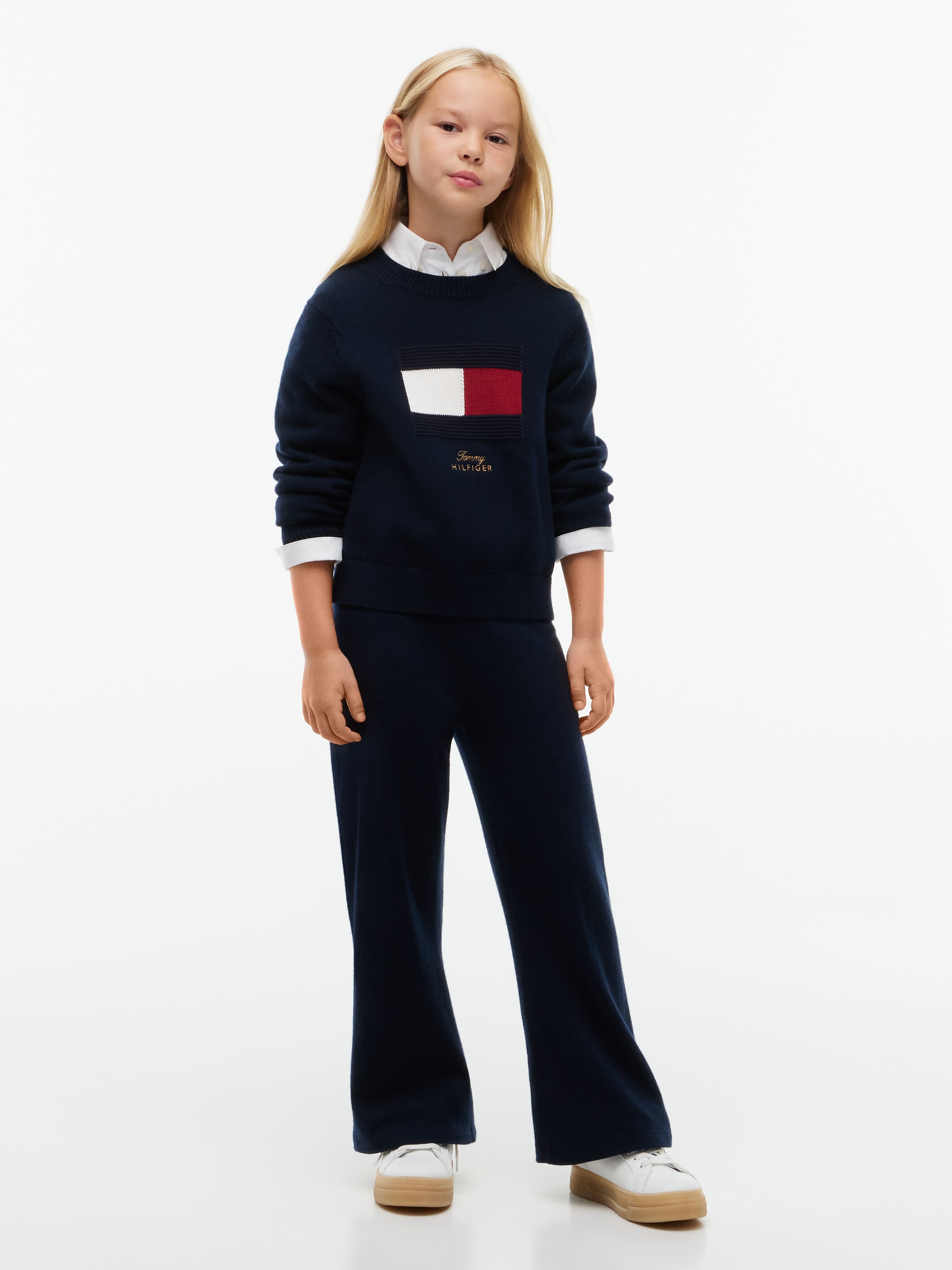 Tommy Hilfiger Pull en tricot mit Wolle, Regular Fit, Kinder bis 16 Jahre