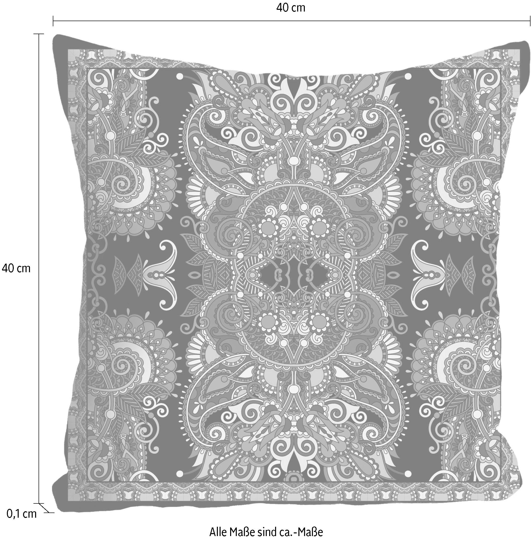 queence Coussin décoratif »Ornament« Kissenhülle ohne Füllung, 1 Stück