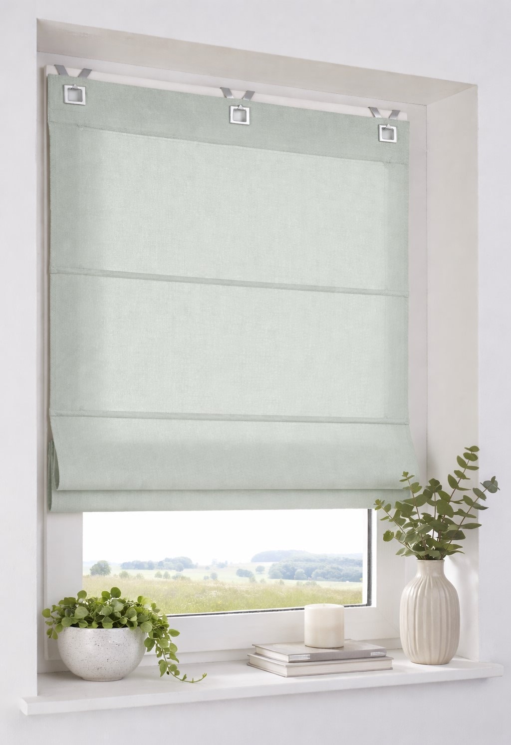 Kutti Paroi japonaise »Duck in 6 Farben« mit Suspension du crochet Aucun perçage requis suspendu librement Design moderne à œillets, 100% coton, occultant