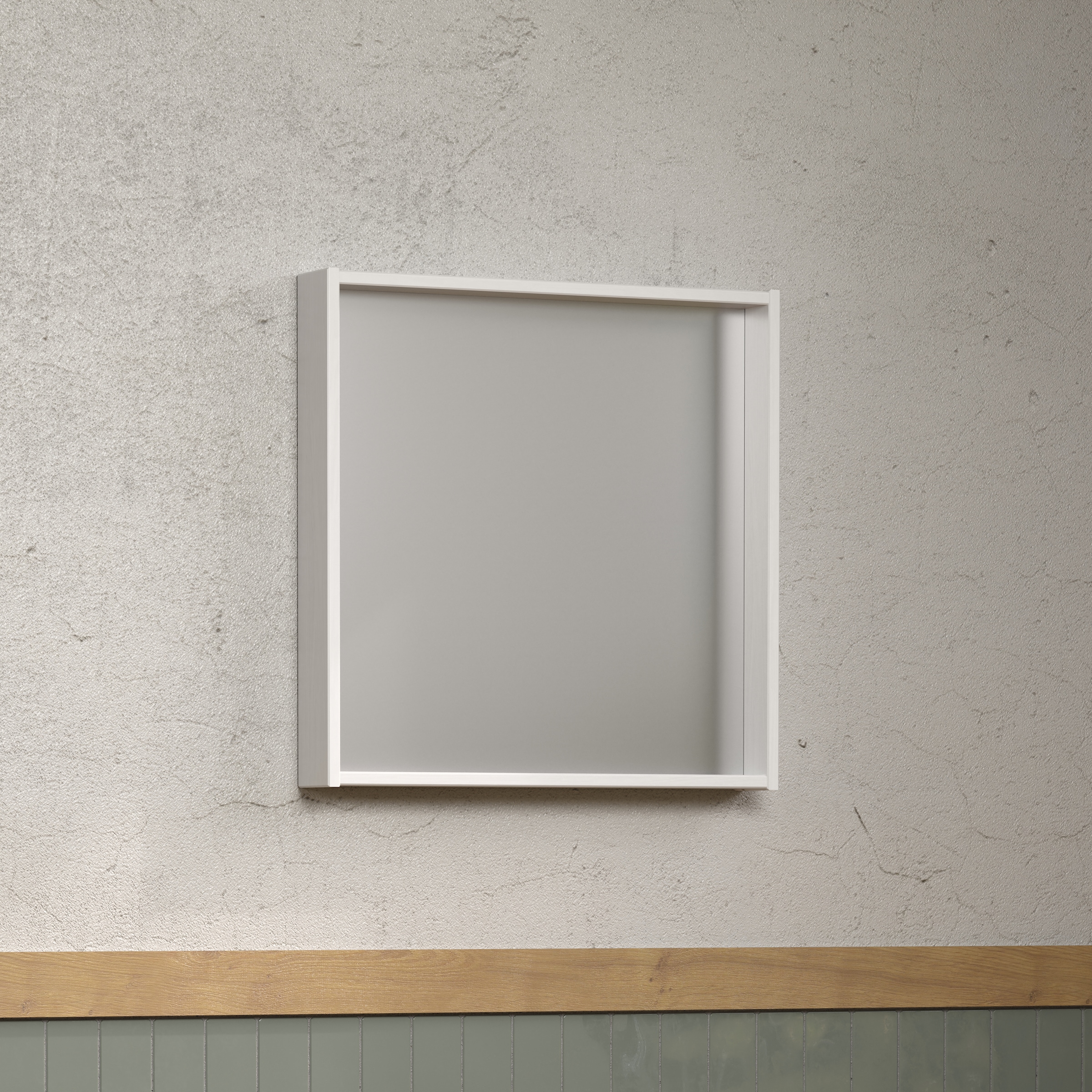 welltime Badspiegel »Kall« Spiegel mit Rahmen aus lackiertem Massivholz - Mit Floatglas