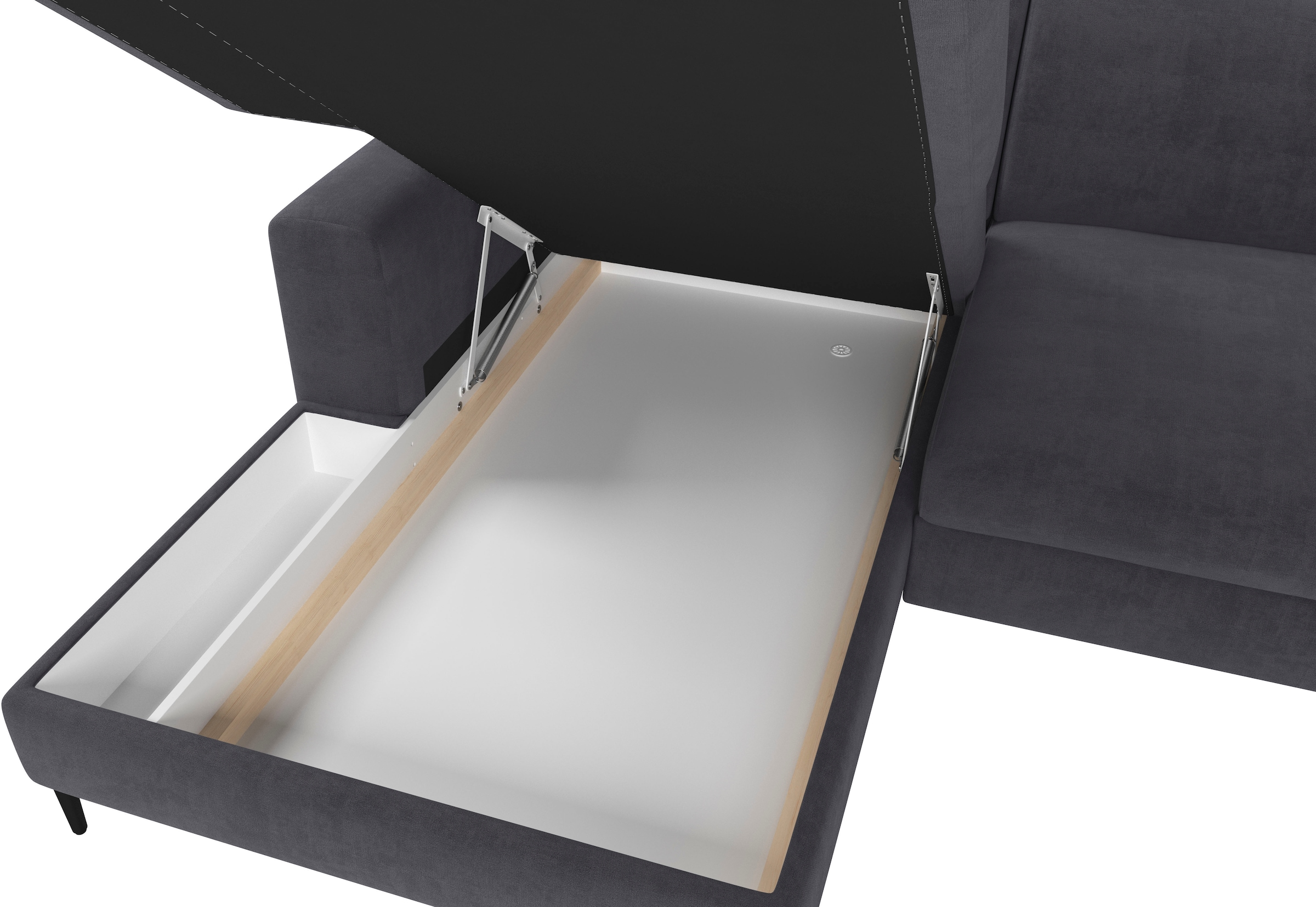 Trends by HG Canapé d'angle »Nizza, L-Form, B: 250cm« Schlaffunktion + Bettkasten
