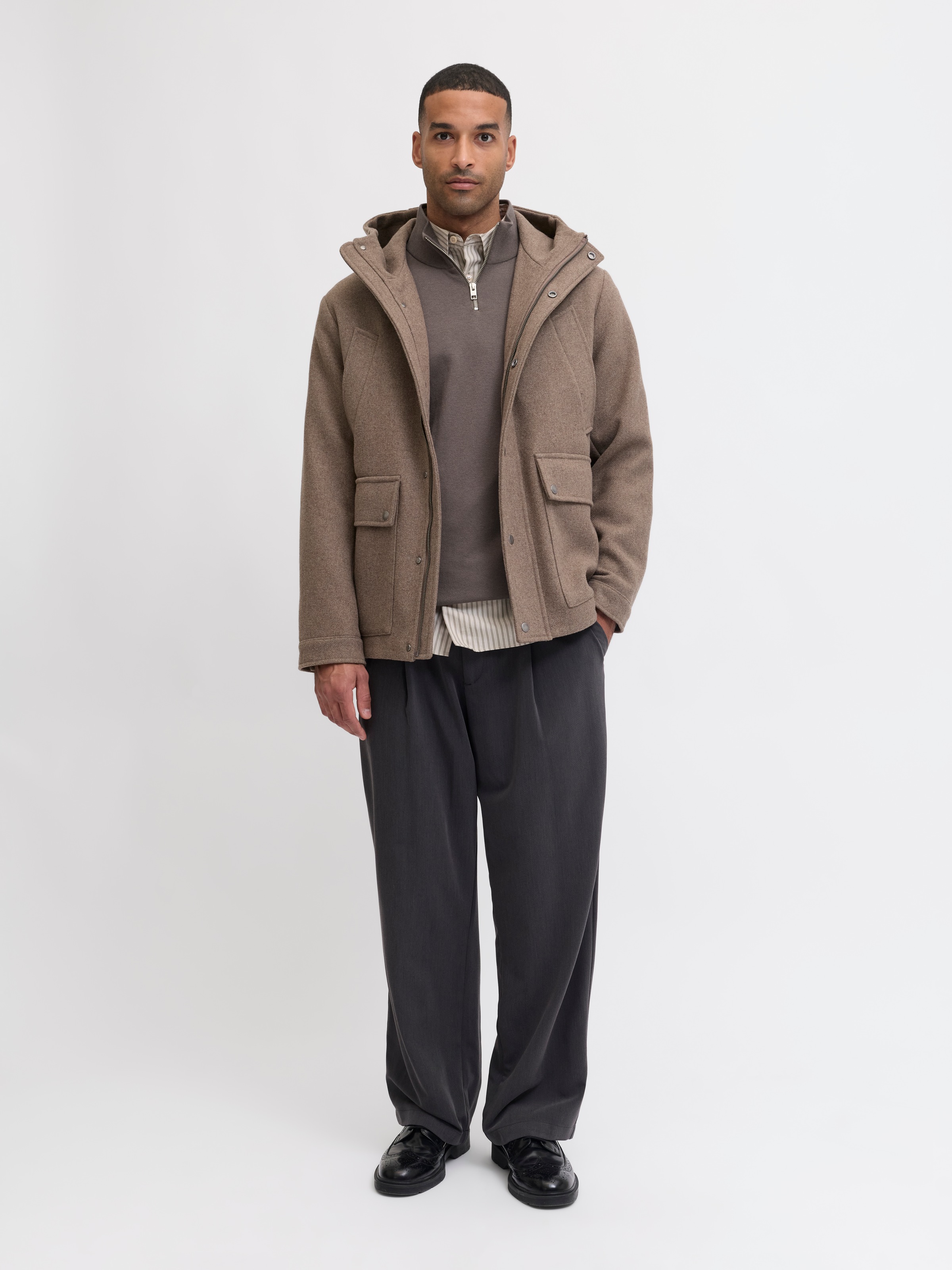 Jack & Jones Troyer »JJEEMIL KNIT HALF ZIP NOOS« Baumwollmischung, regular fit