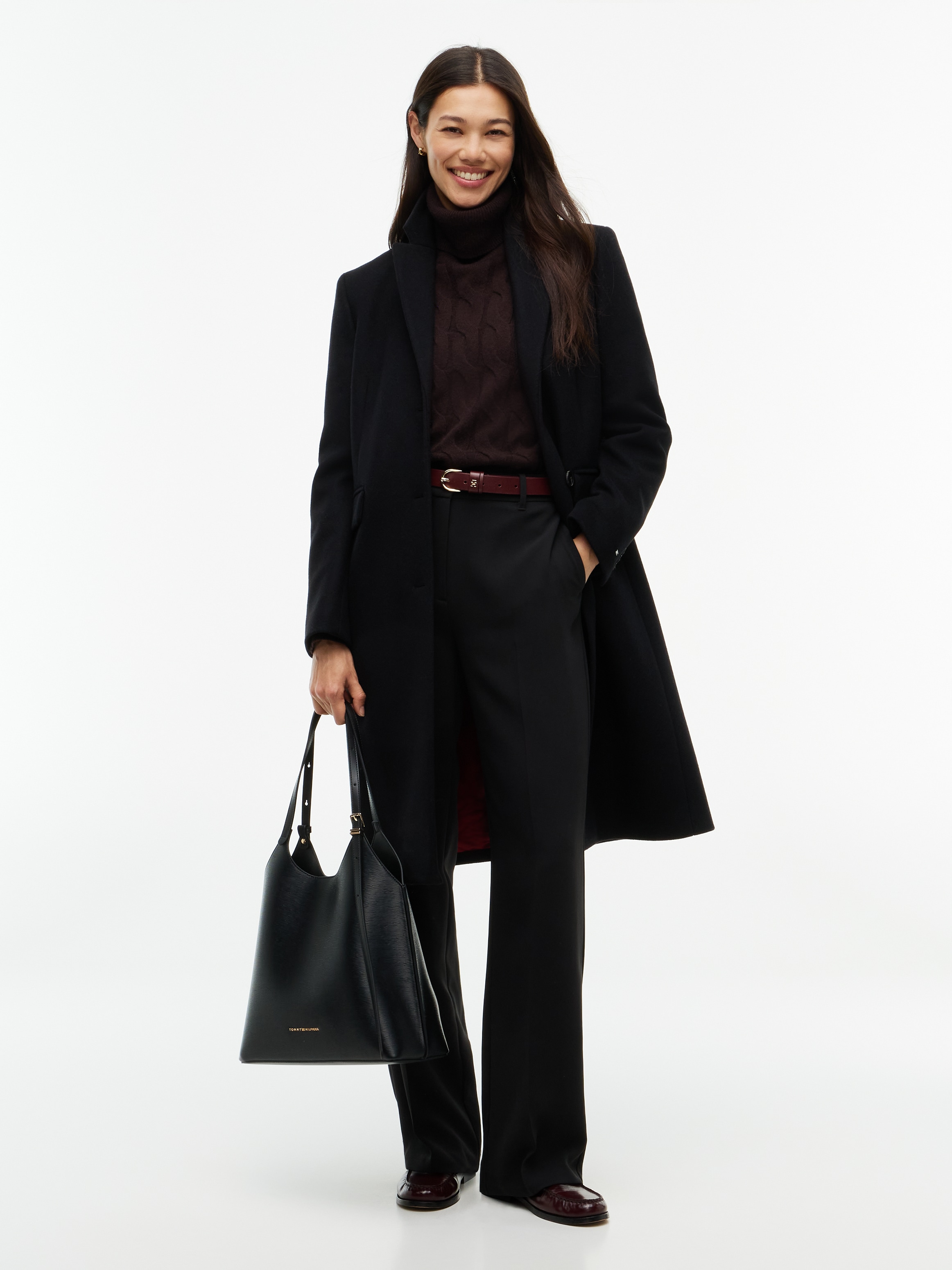 Tommy Hilfiger Kurzmantel »WOOL CLASSIC SB COAT« Materialmix, mit Wolle, auch in grossen Grössen