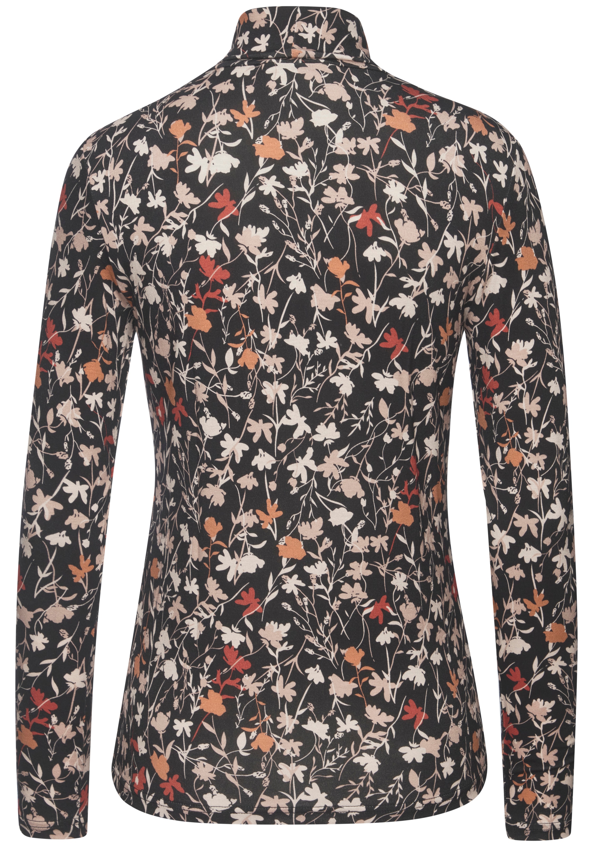 LASCANA Rollkragenshirt mit Blumenprint, Jerseyshirt, modisches Basic