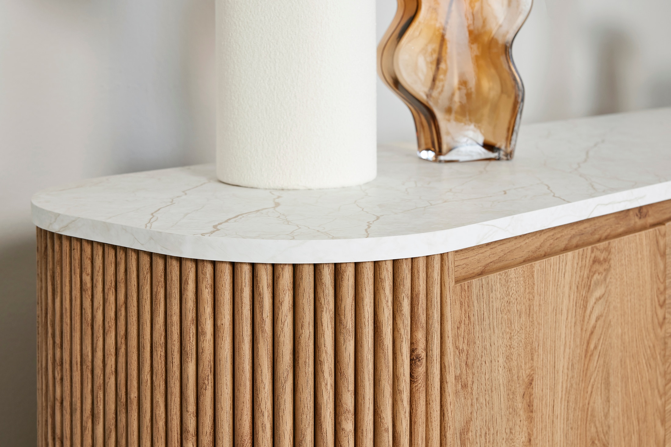 Jahnke Sideboard »GROOVE SB 160« 1 Stk. tlg. Sideboard, abgerundet, Marmor-Look, Breite ca. 159,5 cm