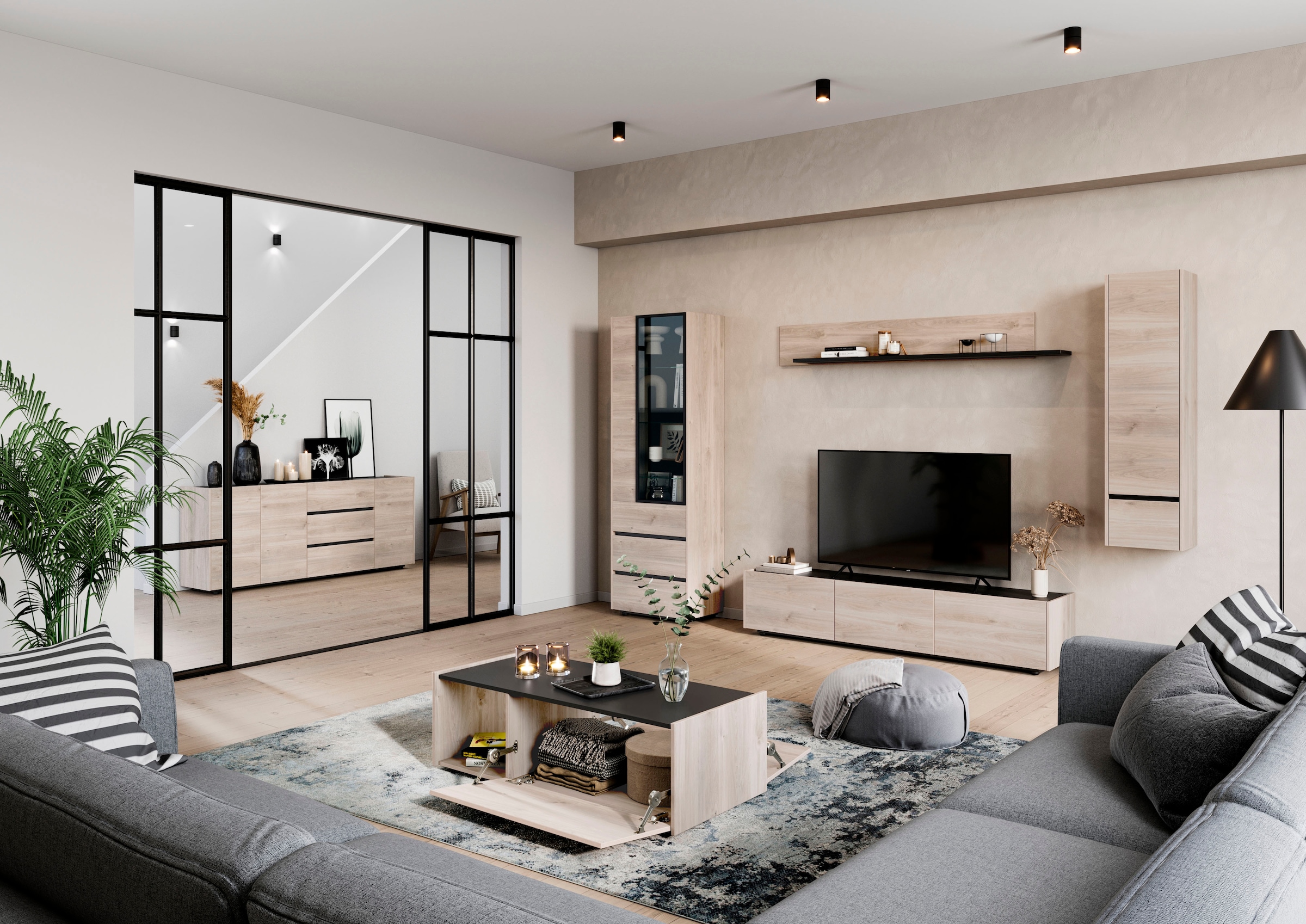 GERMANIA Armoire suspendue »Cantoria« griffloses Design, Türdämpfung