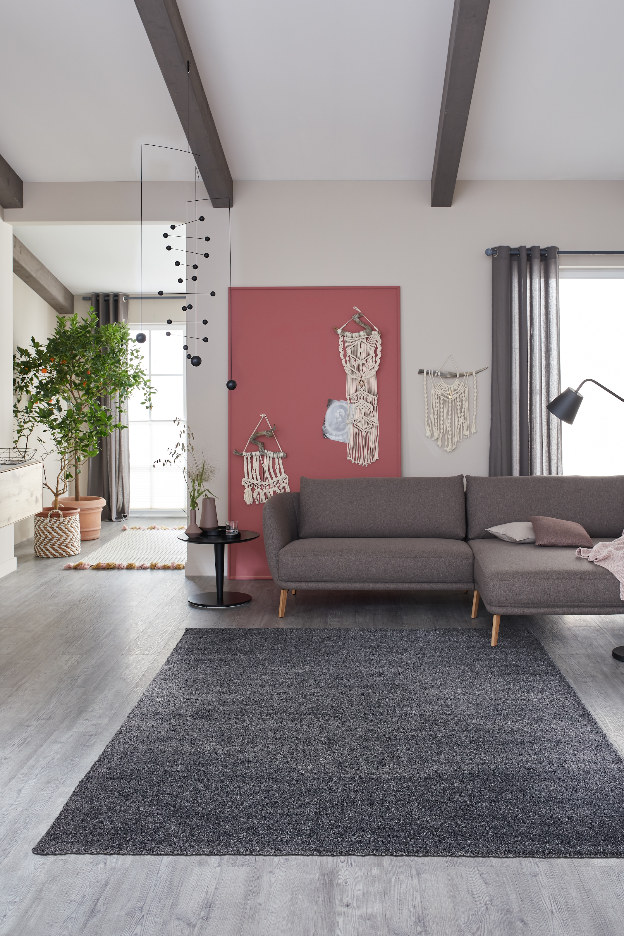 SCHÖNER WOHNEN-Kollektion Teppich »Pure 190« rechteckig 21 mm Höhe Wohnzimmer, Schlafzimmer, uni, leichter Glanz, robuster Kurzflor