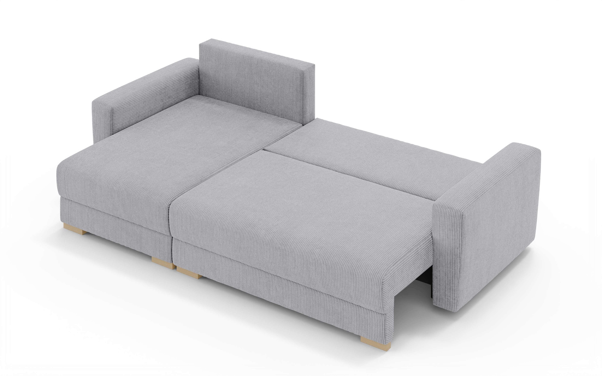 INOSIGN Canapé d'angle »MAGHERA universell Schlafsofa mit Bettkasten, Masse B/T/H: 255/142/84cm« L-Form mit Recamiere rechts oder links montierbar, hoher Sitzkomfort