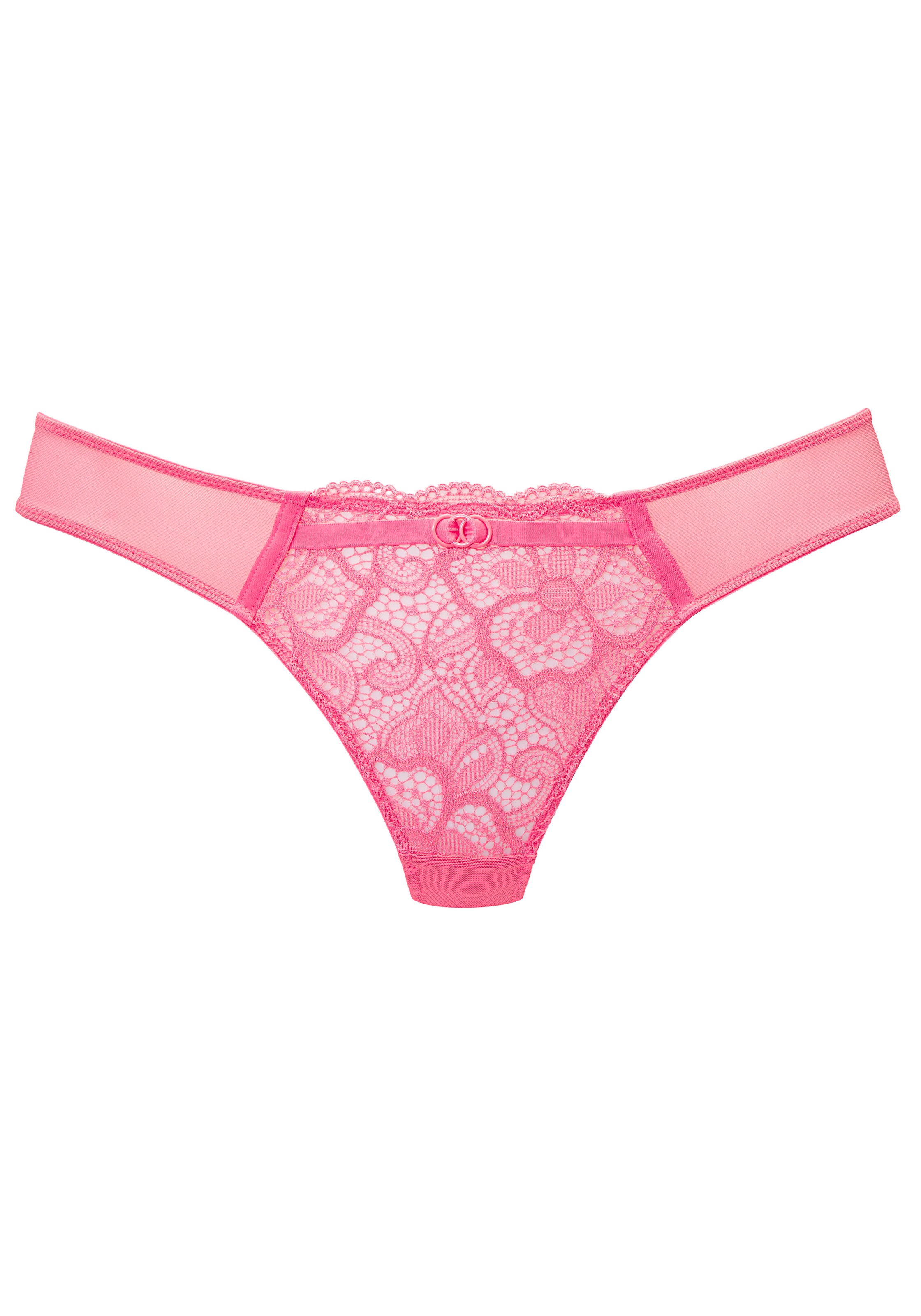 LASCANA String aus floraler Spitze und feinem Mesh in transparenter Optik