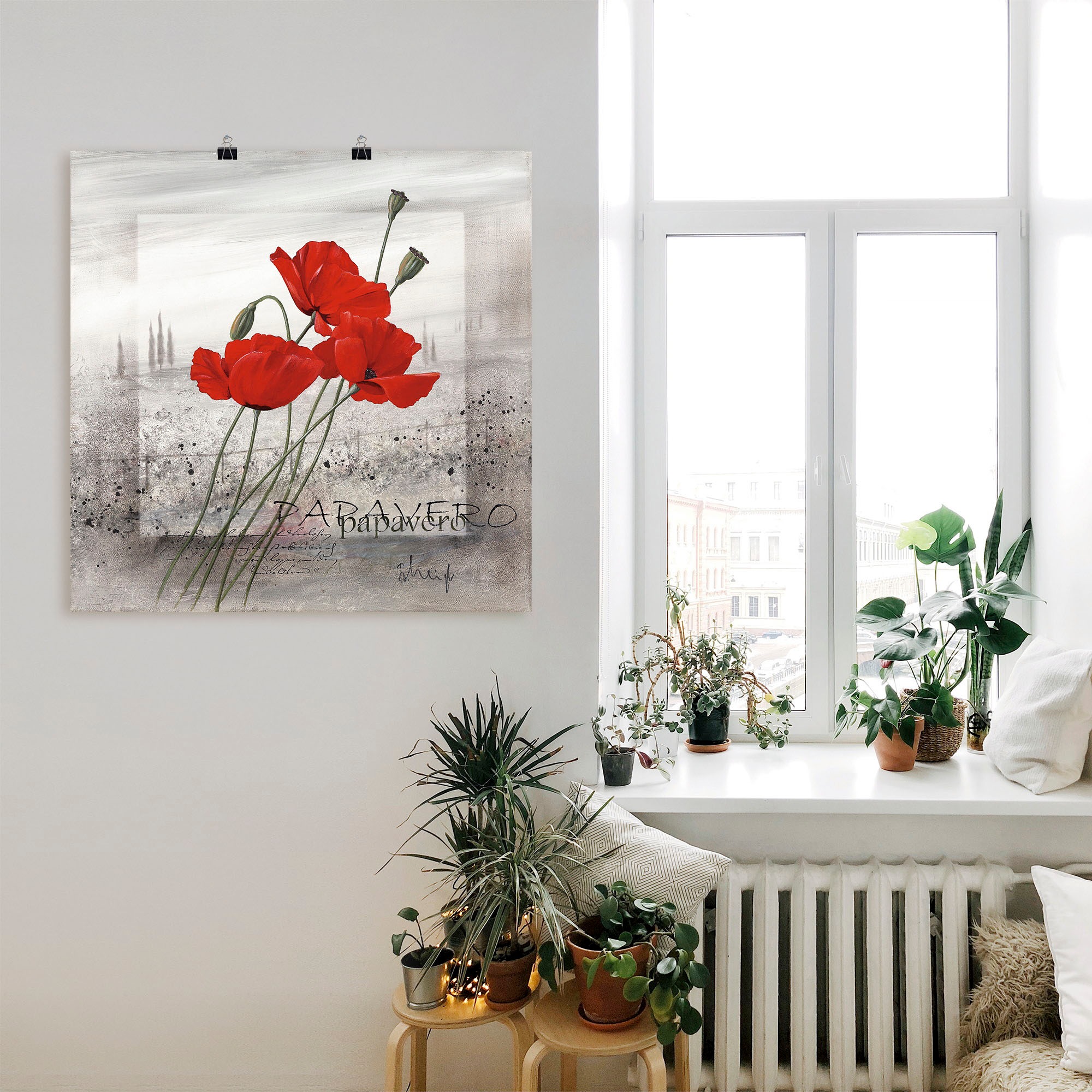 Artland Wandbild »Mohnblumen« Blumen 1 Stk. tlg. als Leinwandbild, Poster in verschied. Grössen