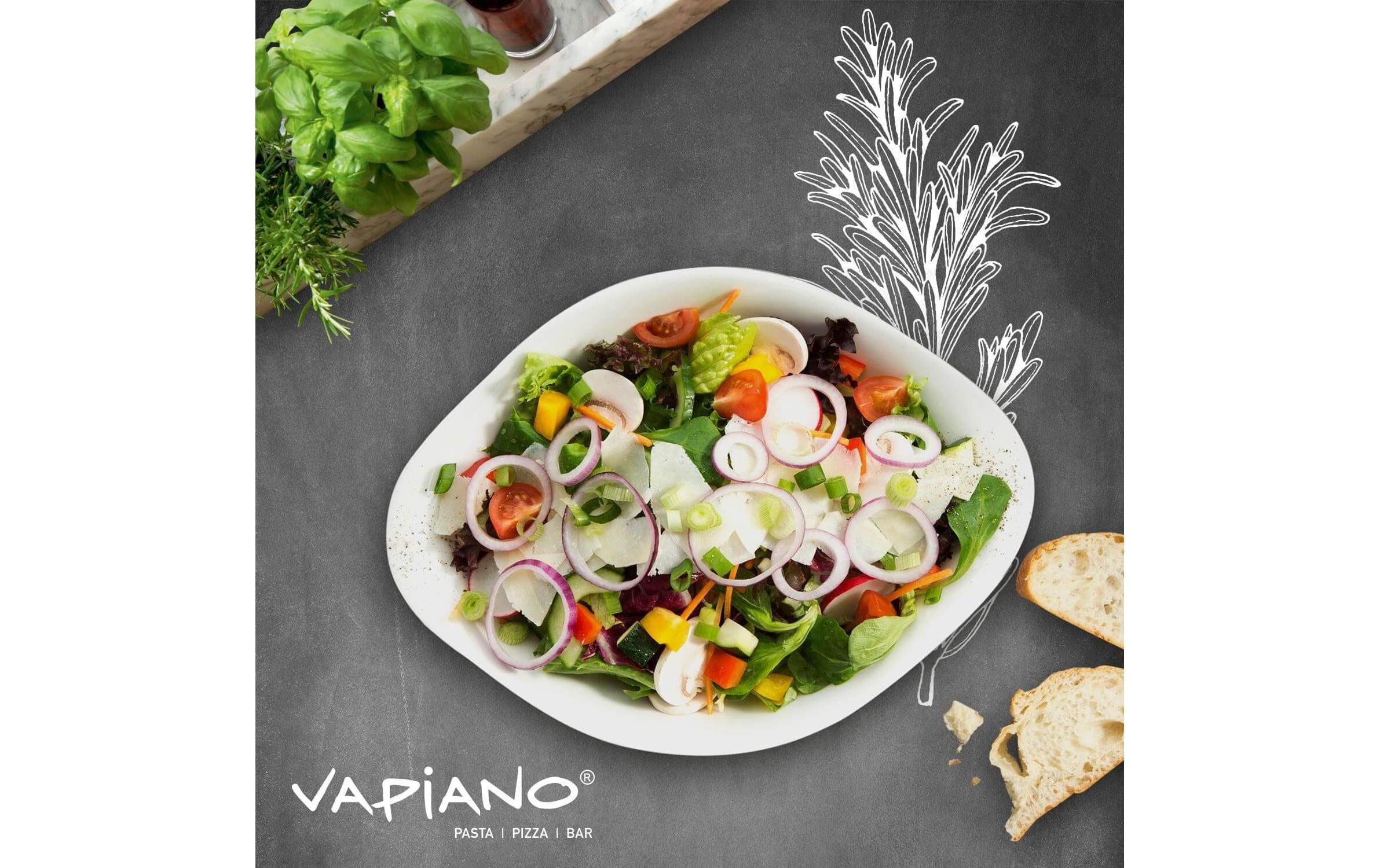 Villeroy & Boch Salatschüssel »Vapiano 2-teilig,« 1 aus Porzellan Spülmaschinenfest