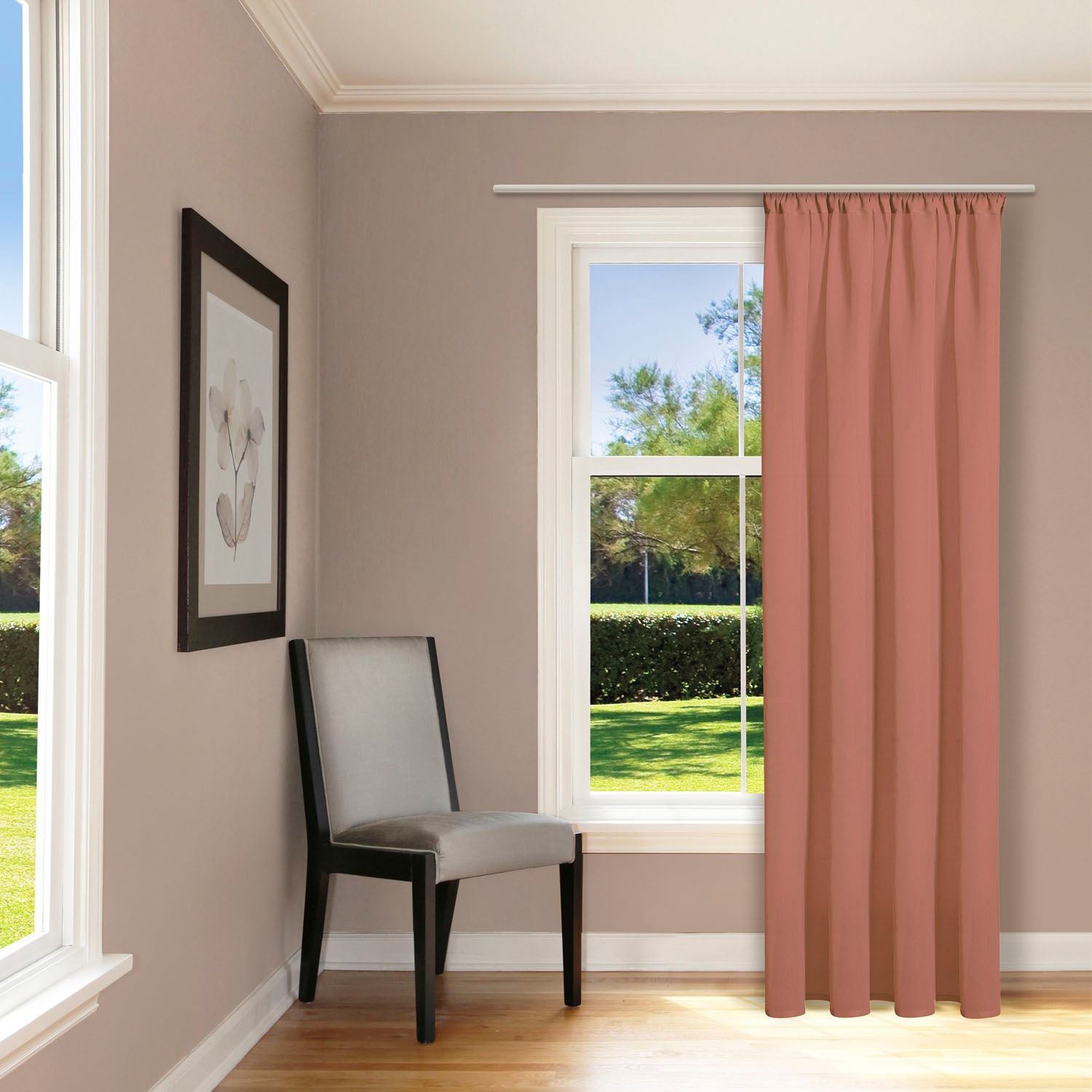 Gerster Gardine »Tessa« Kräuselband 1 Stk. tlg. Fertigschal uni - nature line