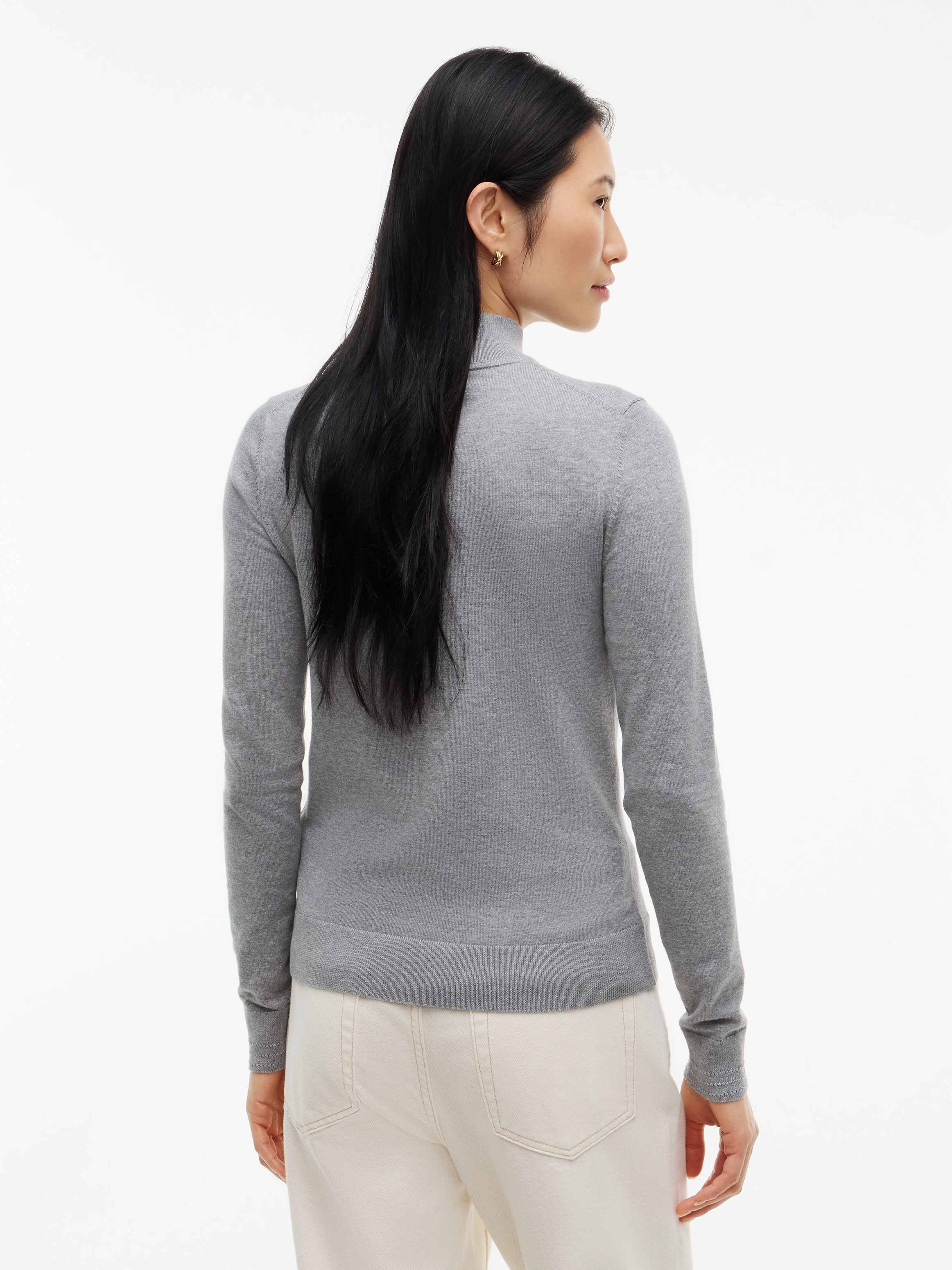 Tommy Hilfiger Pull en tricot »COTTON JERSEY SLIM MK-NK SWT« Mélange de coton, coupe slim