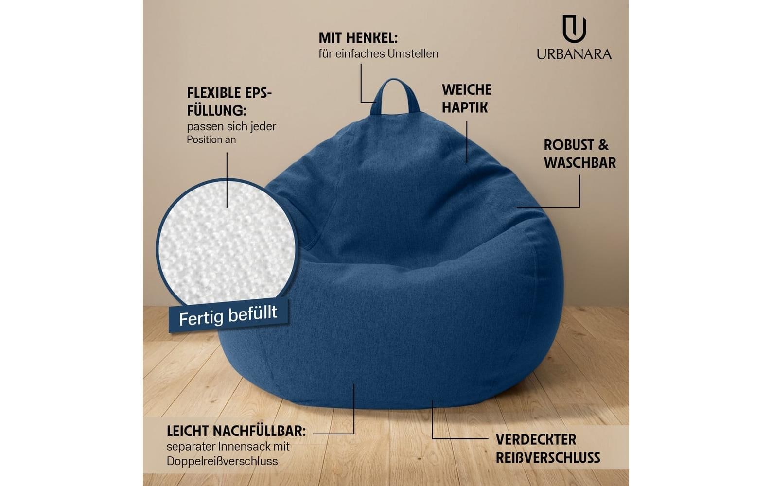   Sitzsack »Basic-Comfort 250 l Polyester (PES)«