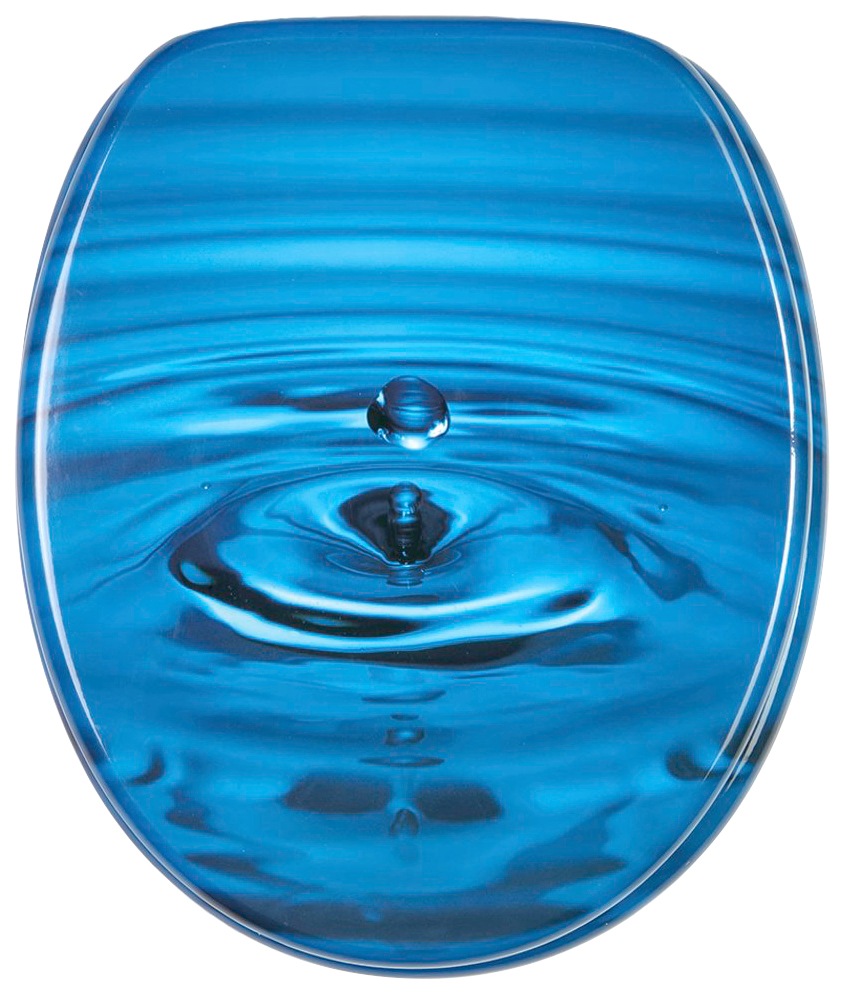 Sanilo Badaccessoire-Set »Wassertropfen« bestehend aus WC-Sitz, Badteppich und Waschbeckenstöpsel