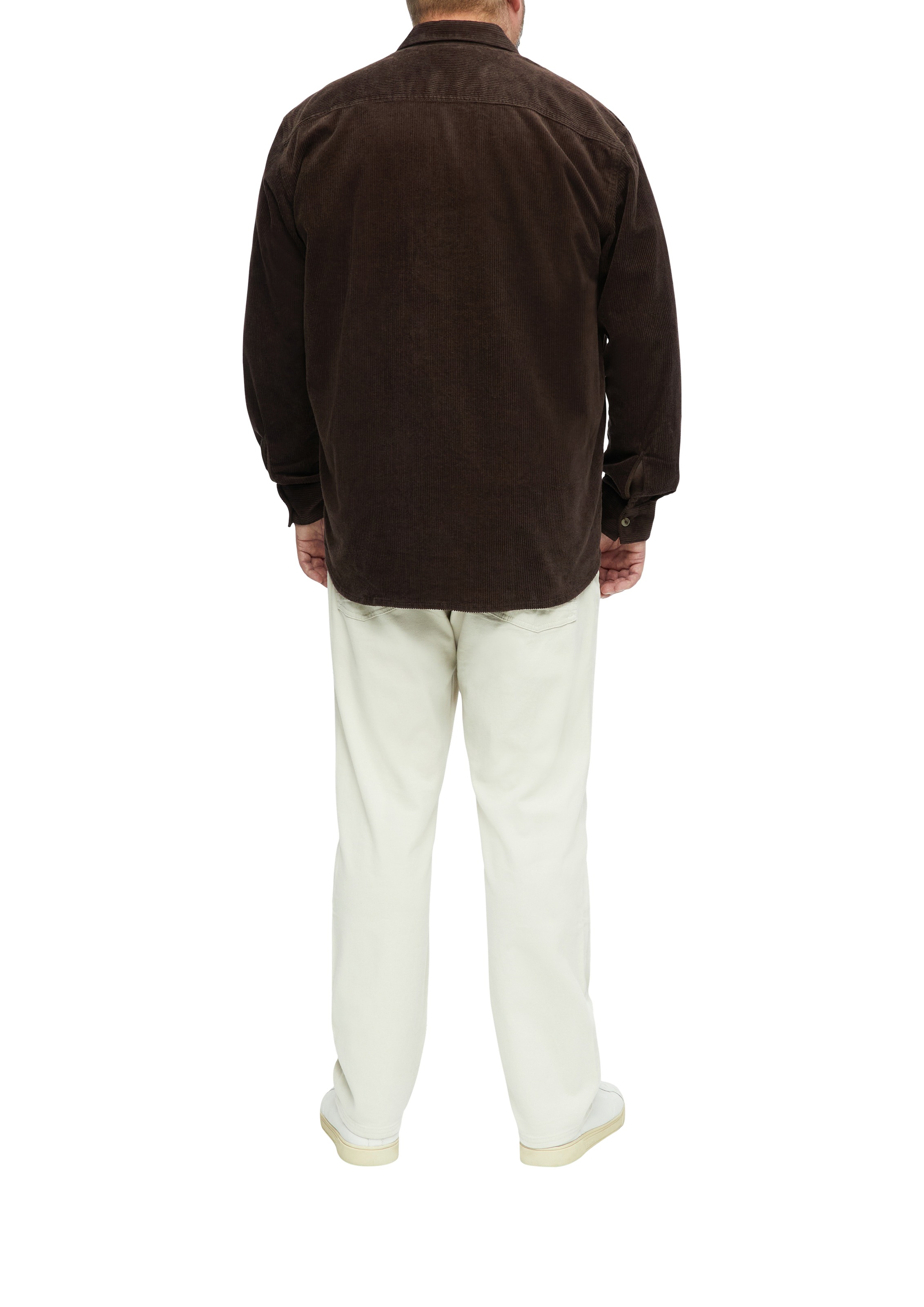 s.Oliver Men Big Sizes Langarmhemd Cord aus elastischer Baumwollmischung
