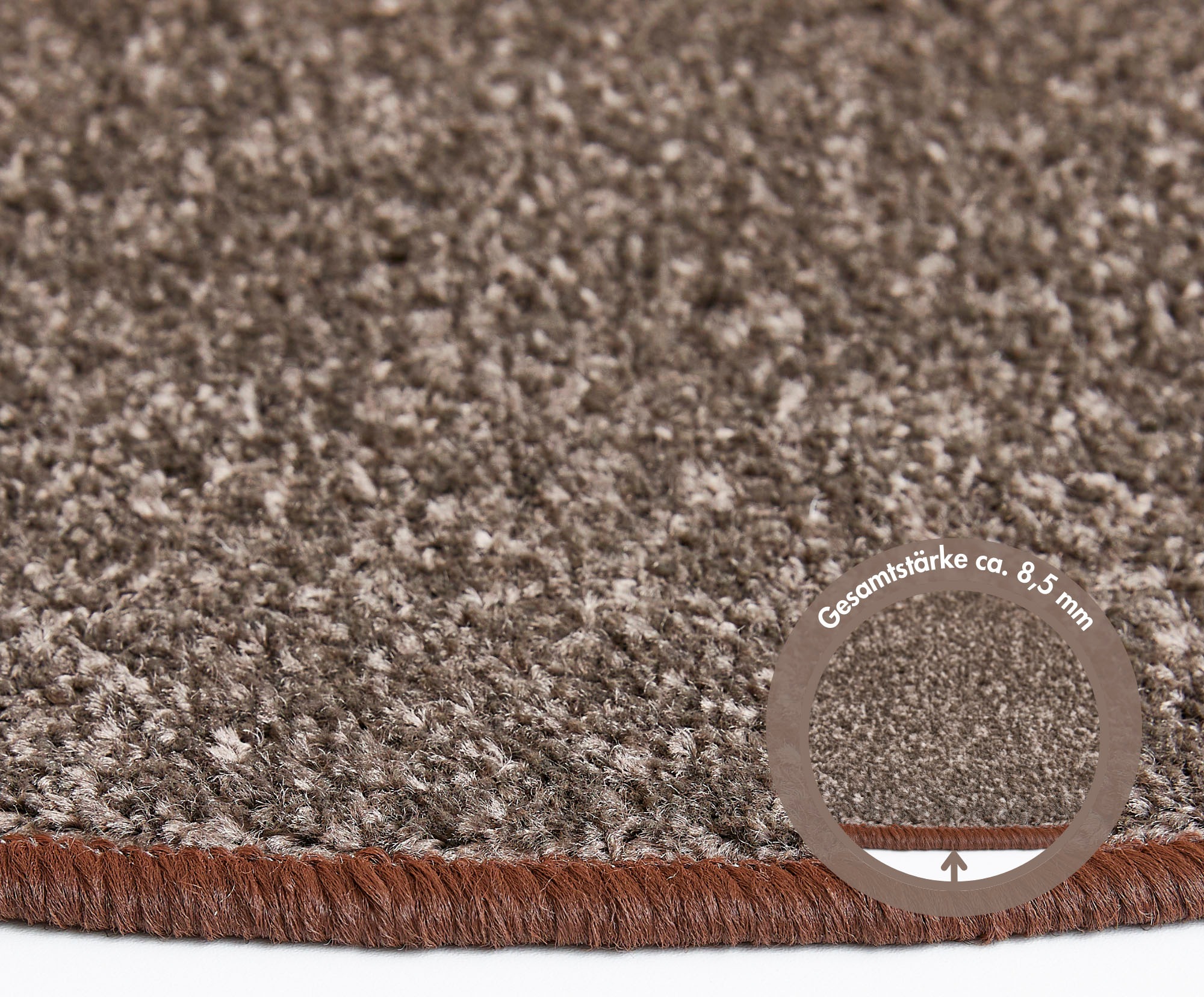 Andiamo Stufenmatte »Casablanca, Made in Netherlands« halbrund 6,5 mm Höhe Uni Farben, selbstklebend, strapazierfähig, 15 Stück in einem Set