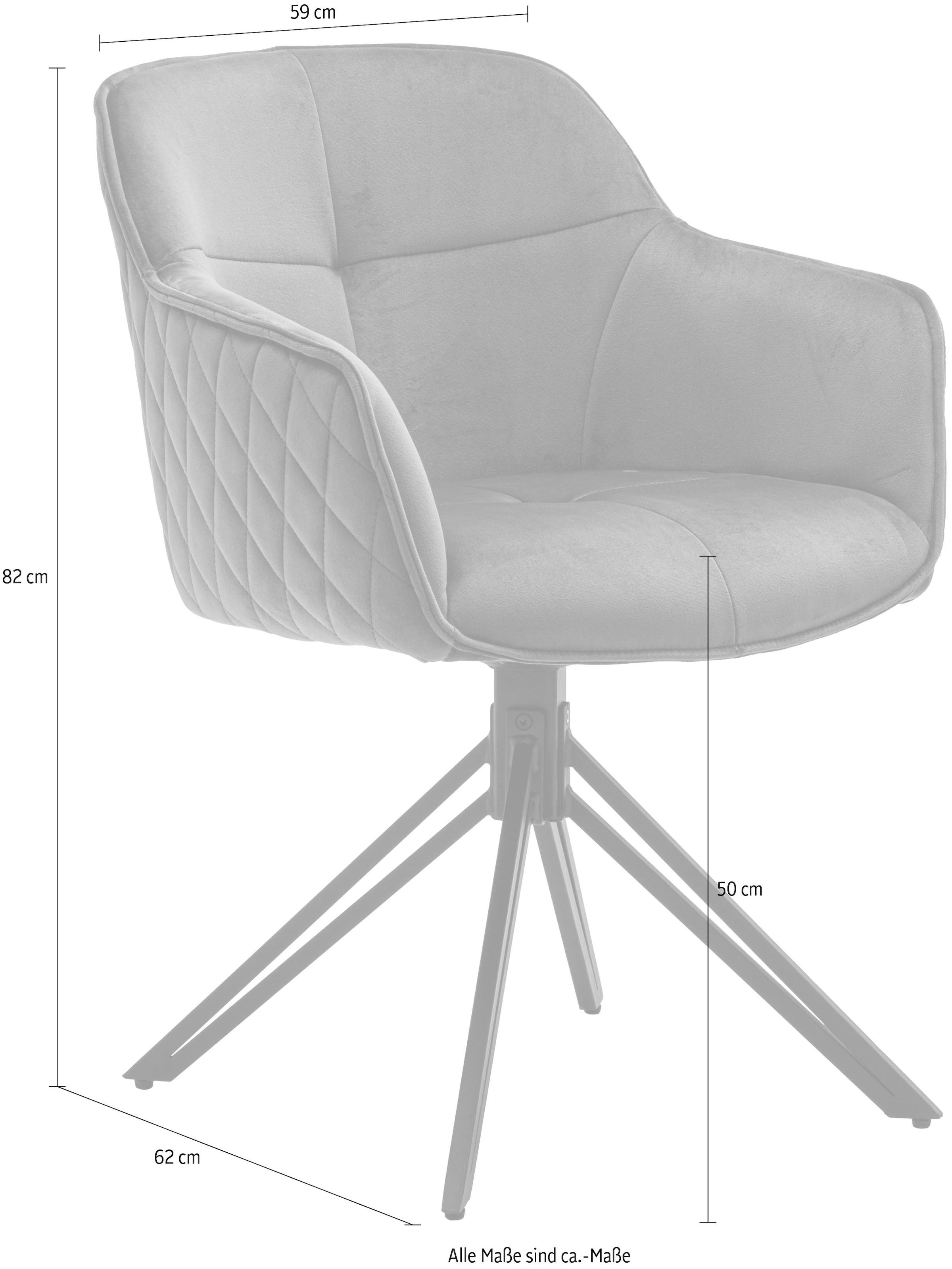 Stolkom Chaise avec accoudoirs »Emma« (Packung) 1 cuis180 grad drehbar mit Auto-Return