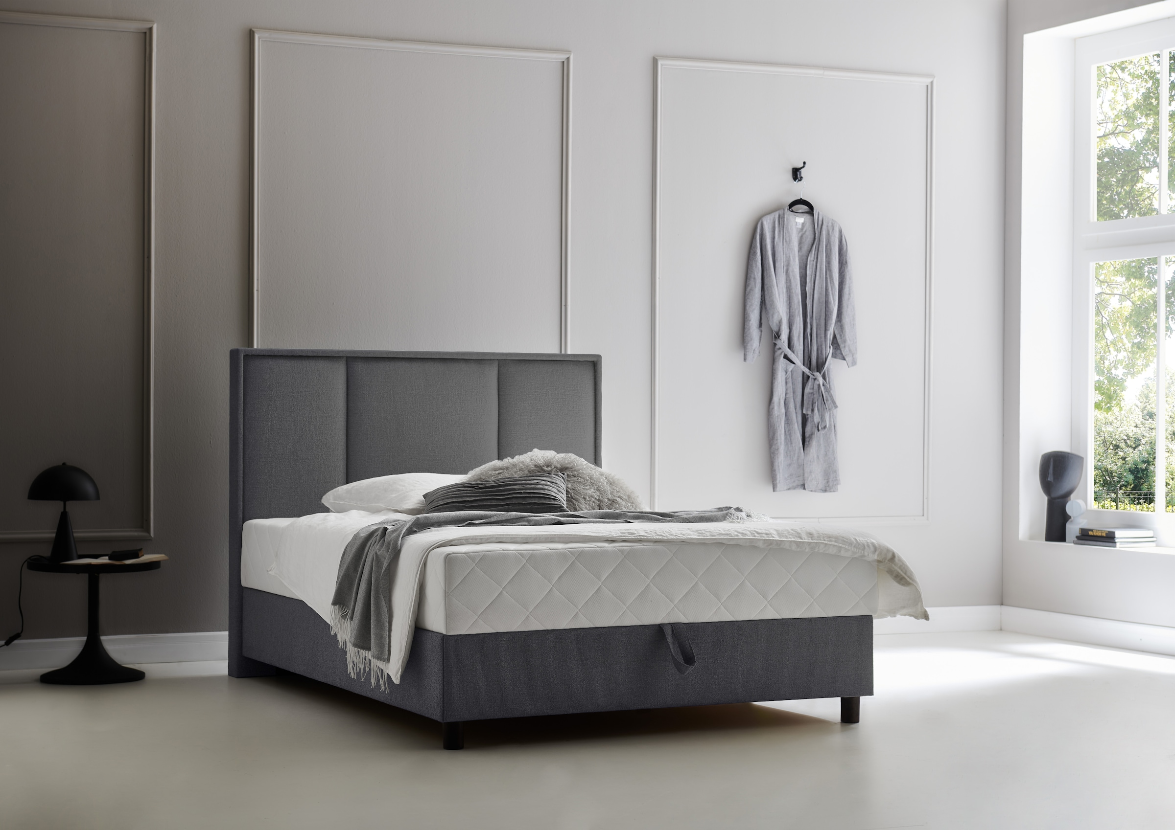 ATLANTIC home collection Lit de boxe »ARLA« mit Taschen-Federkernmatratze und Bettkasten