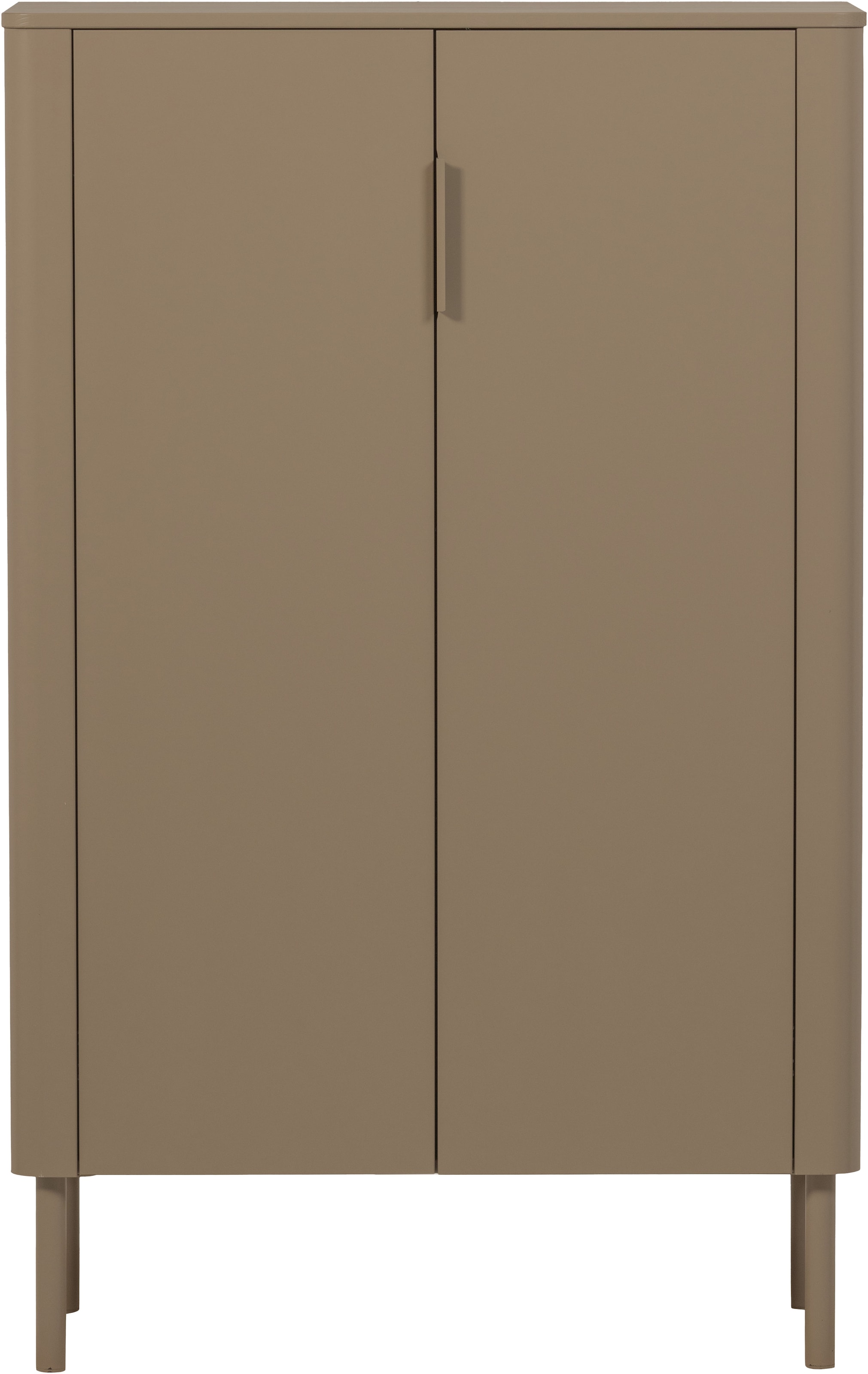 WOOOD Highboard »Gunnar FSC®-Mix Massivkiefer mit Dämpfung Funktion, 85 x 39 x 135 cm« Abgerundete Ecken, Tragkraft 15 kg pro Einlegeboden,sichtbare Maserung