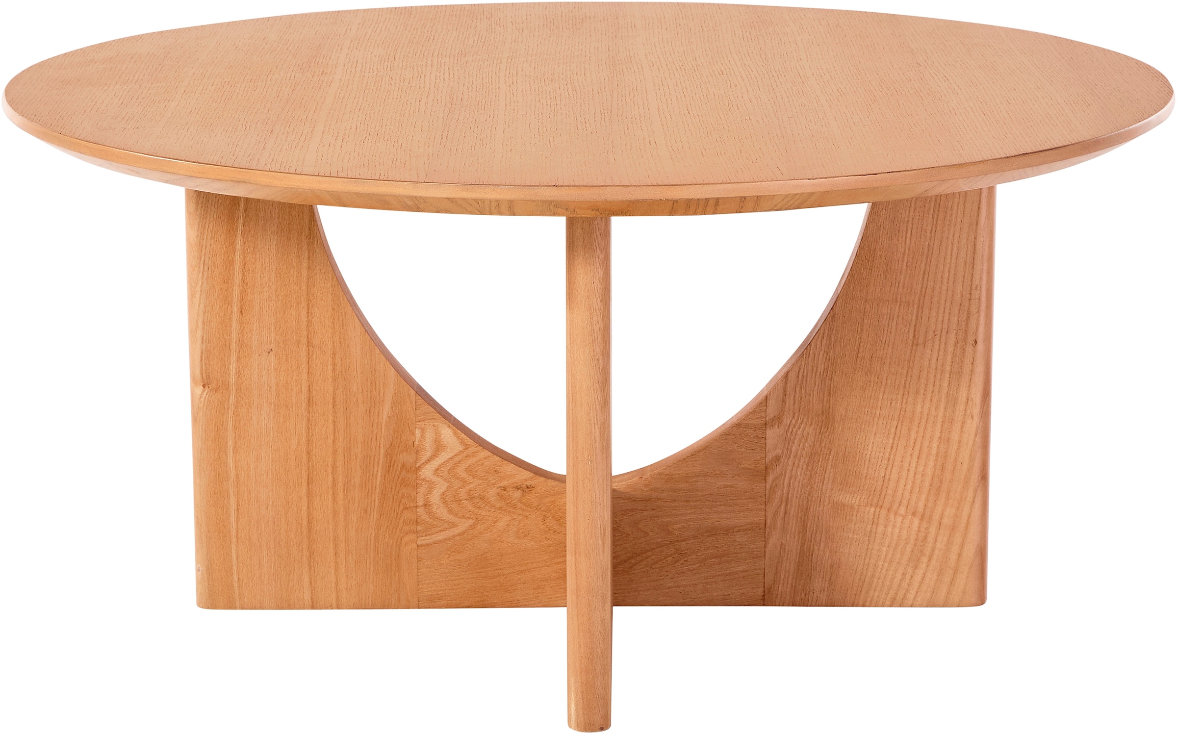 LeGer Home by Lena Gercke Couchtisch »Zirella« 1 Stk. tlg. massives Eschenholz, markantes Kreuzfuss-Design, Breite 85 cm