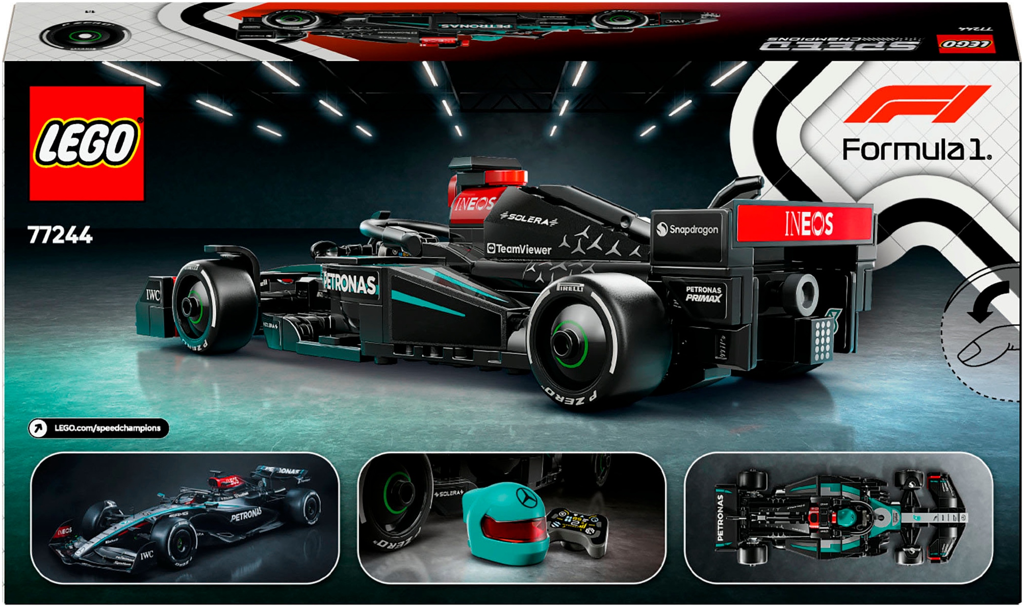 LEGO® Konstruktionsspielsteine »Mercedes-AMG F1® W15 Rennauto (77244), LEGO® Speed Champions« Made in Europe