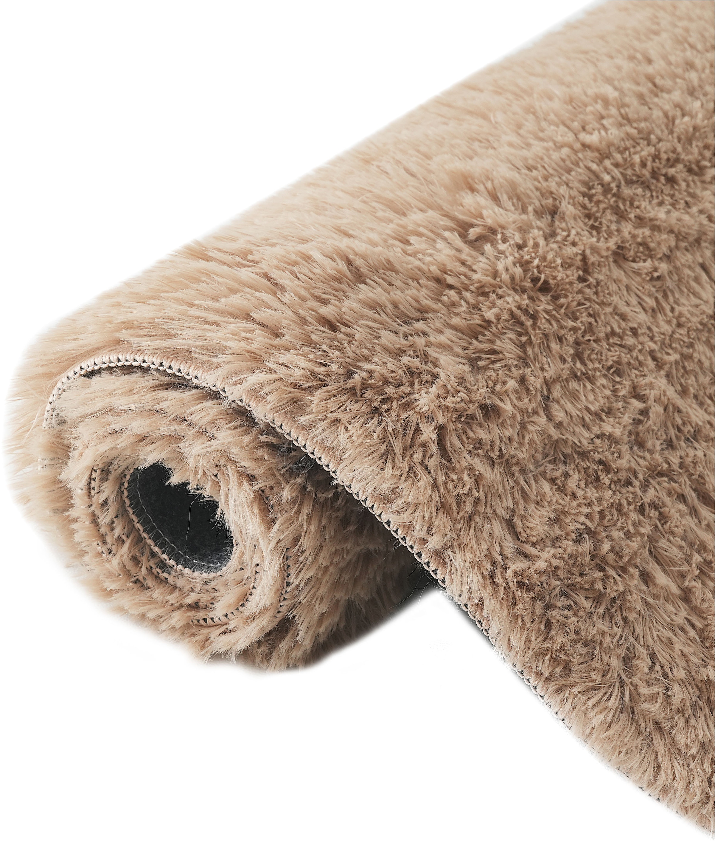 GOODproduct Hochflor-Teppich »Leava, besonders weich und kuschelig, leichter Glanz« rechteckig 37 mm Höhe uni, Mikrofaser Teppiche, Plüsch, Wohnzimmer, Schlafzimmer, Esszimmer