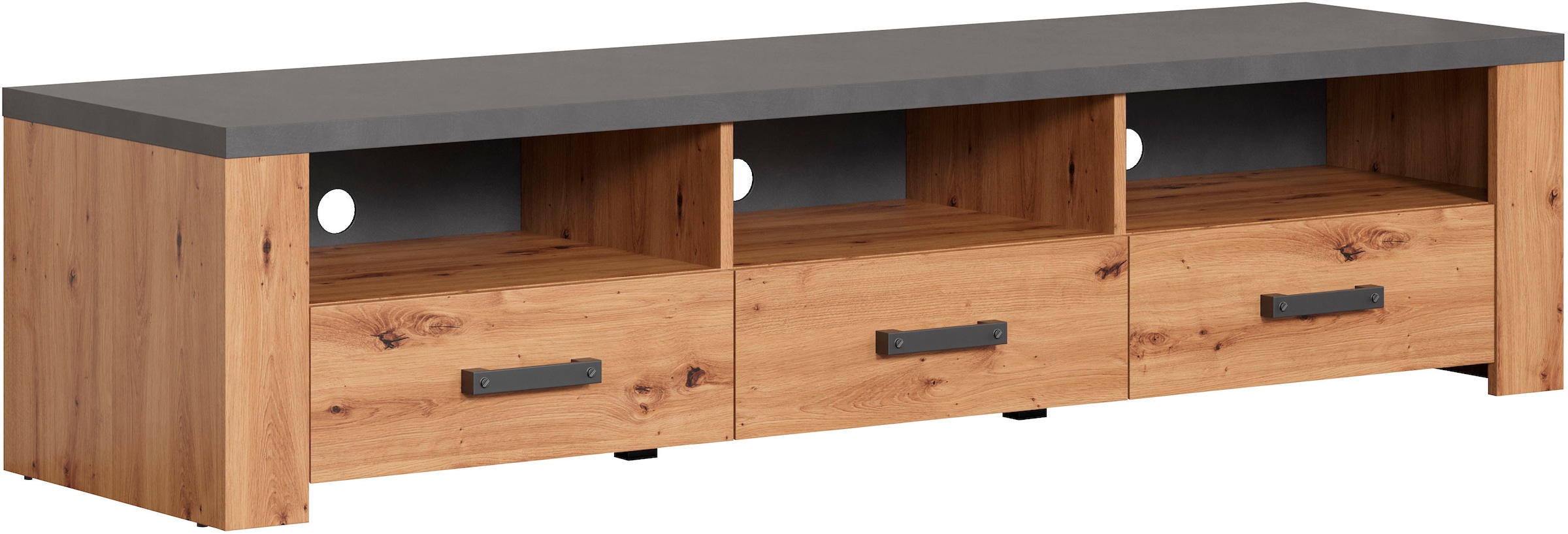 Home affaire Tableau TV »Ambres« 1 cuis tlg. TV-Board, 3 Schubkasten, 3 Fächer, Soft-Close - (B/T/H) 180/50/43 cm