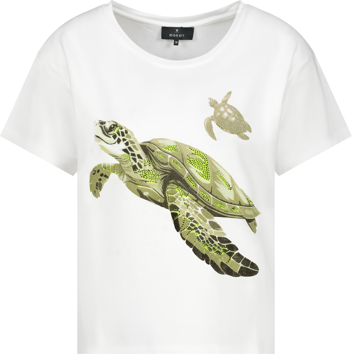 Monari T-shirt »Shirt Schildkröte« Regular fit mit Schildkrötenprint