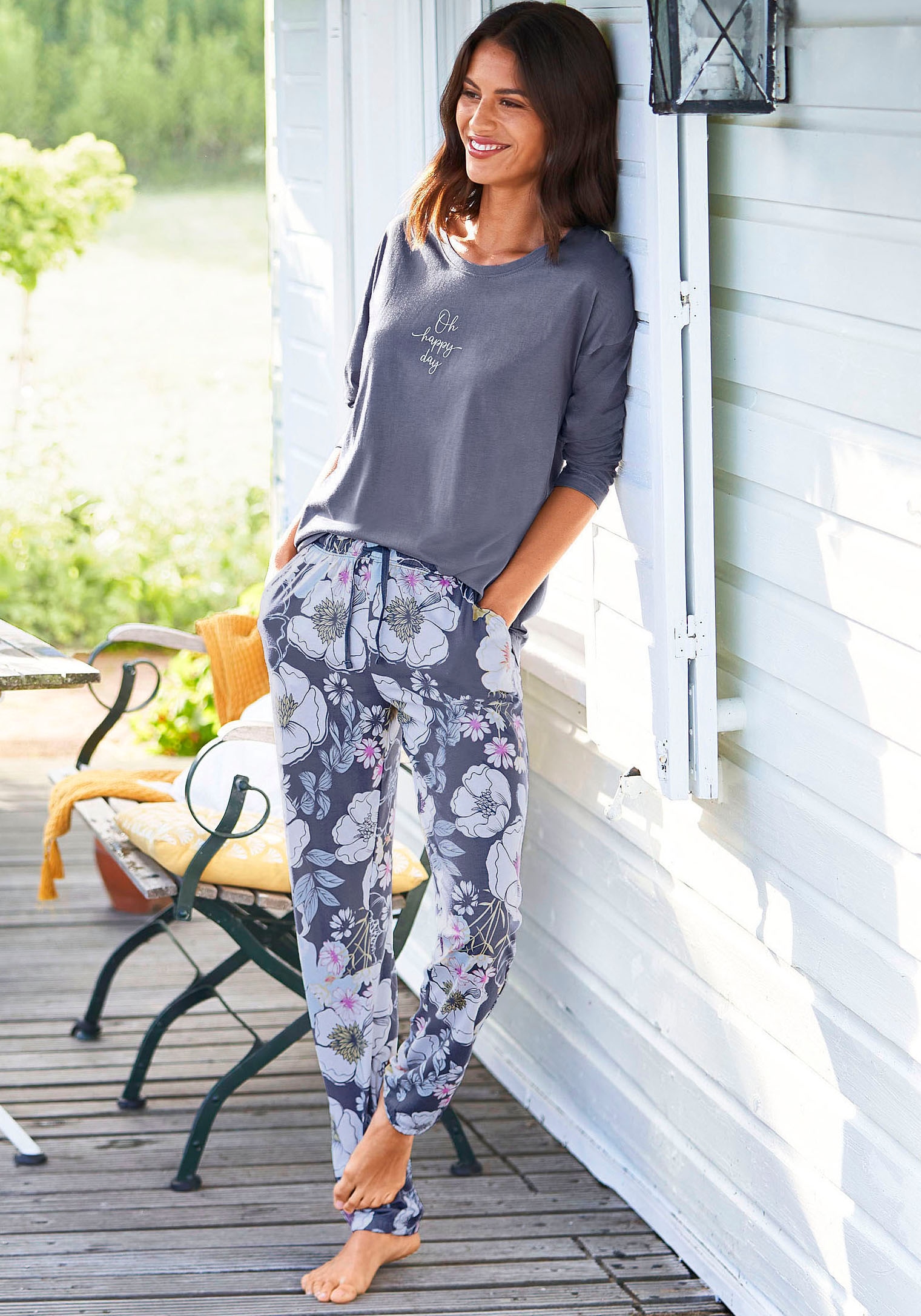 Vivance Dreams Pantalon de nuit  mit Alloverdruck