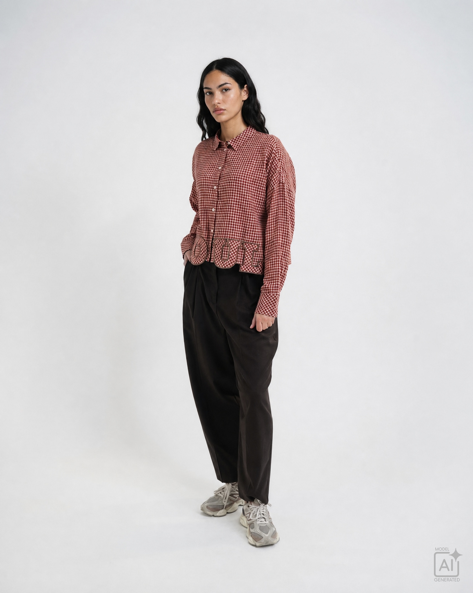 Smith & Soul Hemdbluse mit Logoschriftzug am Saum