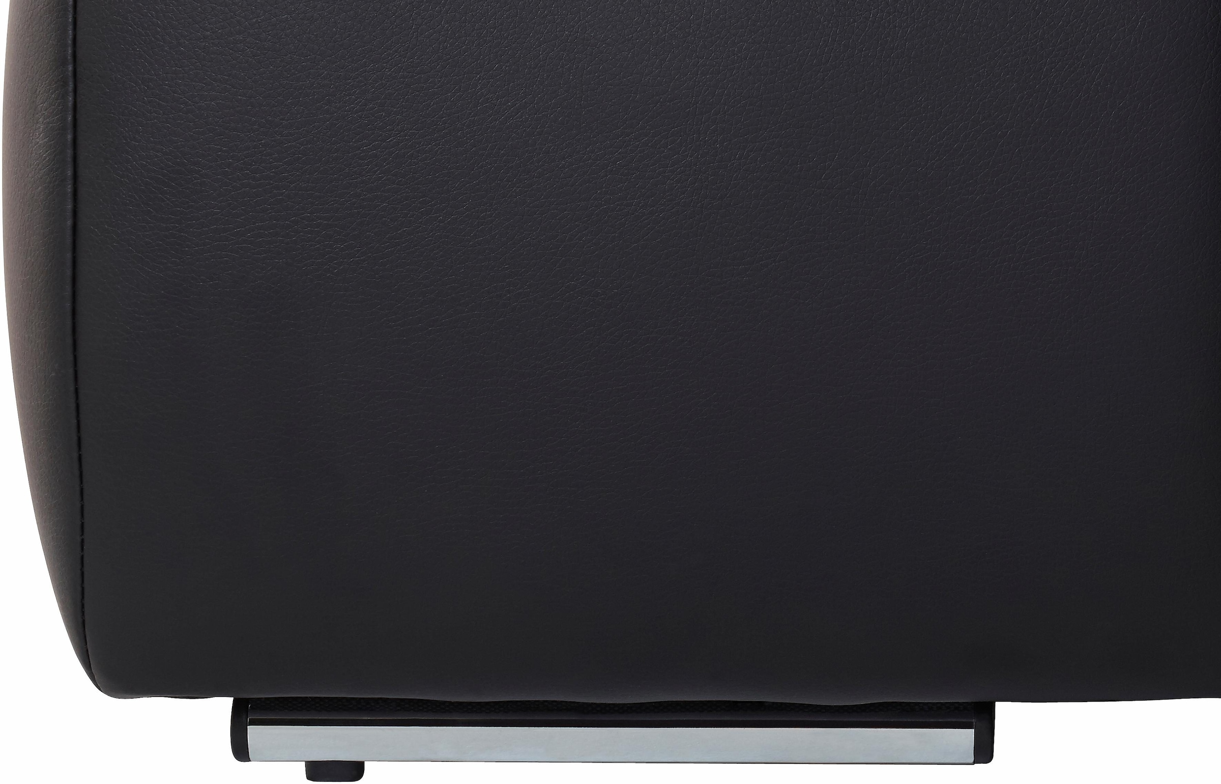 DOMO collection Ecksofa »Moric, L-Form, XXL-Sofa - Breite 300cm, viel Platz, auch in Cord« wahlweise mit Bettfunktion und Armteilverstellung, schwarz-silber
