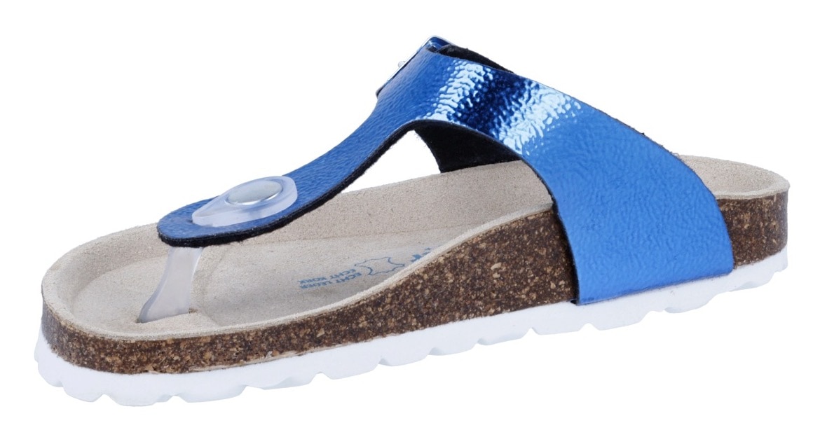 Richter Zehentrenner »Bio WMS: weit«  Pantolette mit Metallic Look, Grössenschablone zum Download