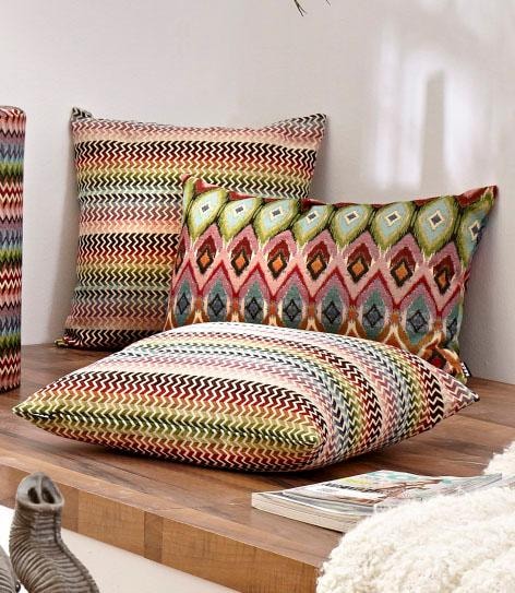 H.O.C.K. Coussin décoratif »Kerem« mit Zackenmuster, Kissenhülle mit Füllung, 1 Stück