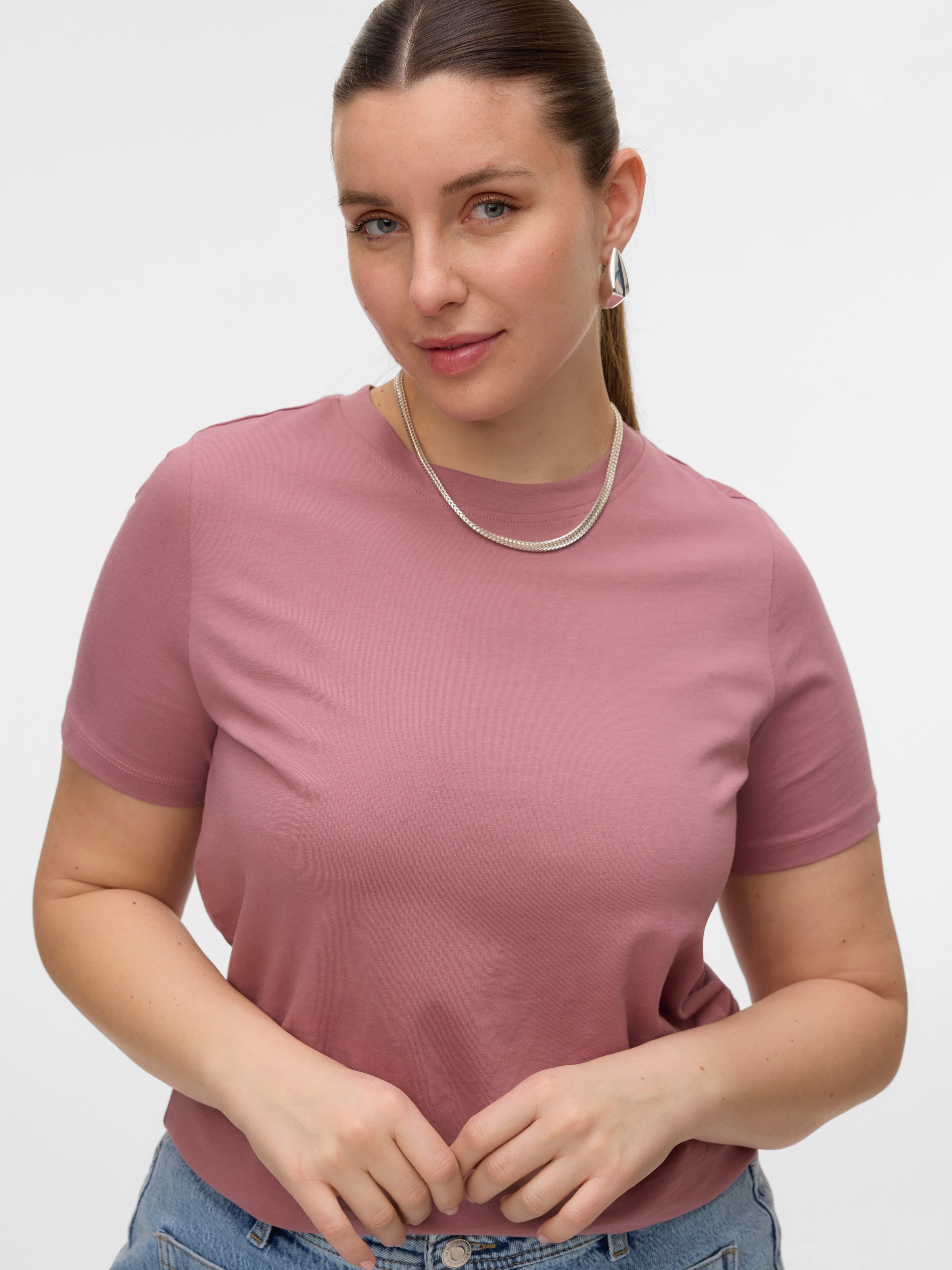 Vero Moda T-shirt à manches courtes »VMPAULINA SS T-SHIRT GA JRS NOOS« Baumwolle, regular fit