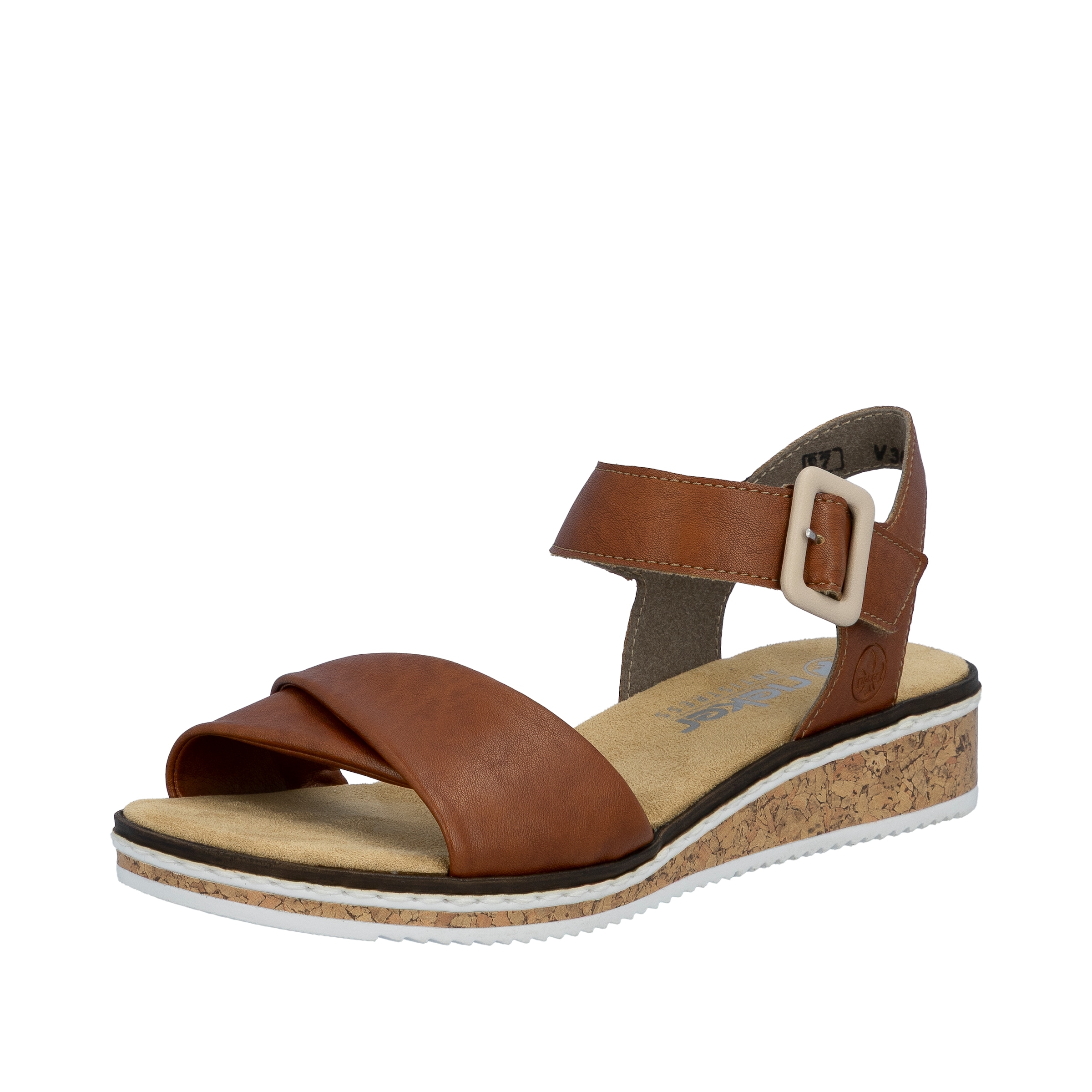 Rieker Sandalette  Keilsandale, Sommerschuh, Urlaubsschuh mit Klettriemchen