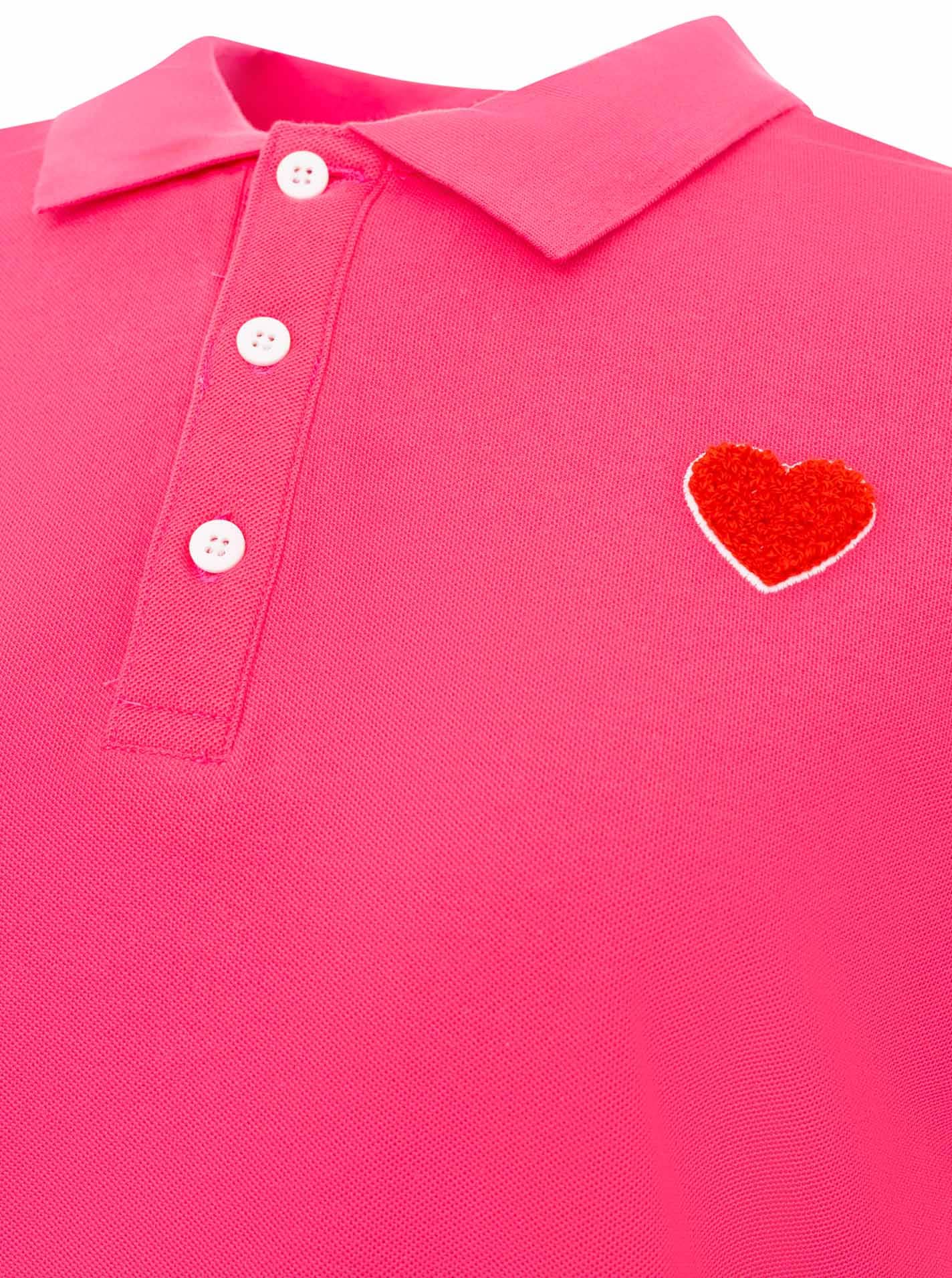 Zwillingsherz Poloshirt »Herz« unifarben, Polokragen mit Knopfleiste, Herz-Patch