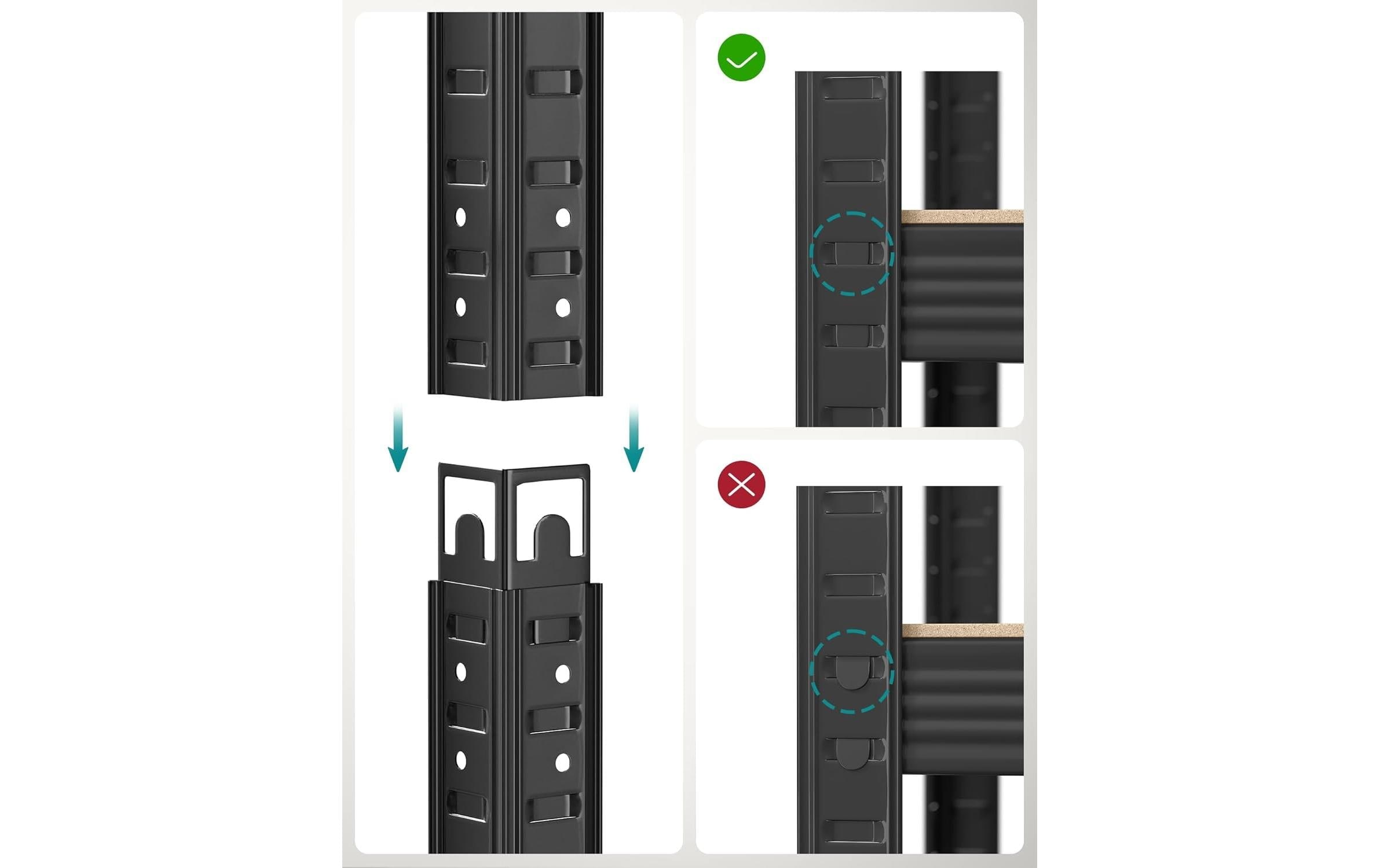 SONGMICS Regal »Songmics Regal 5 Ablagen Schwarz«