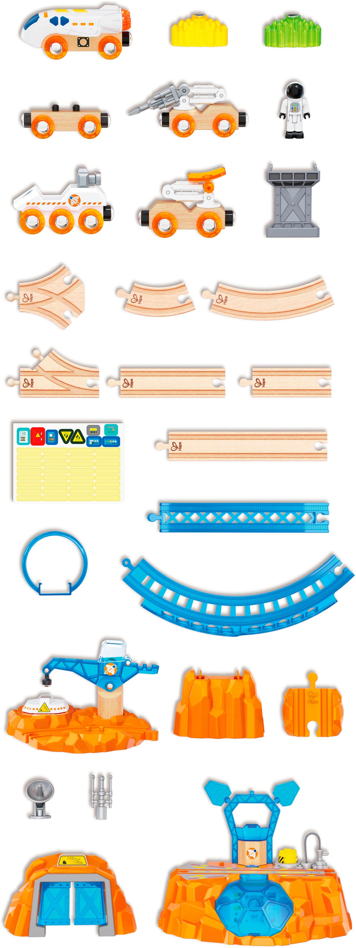 Hape Train jouet »Zugset - Mars-Erkundung« avec lumière et son