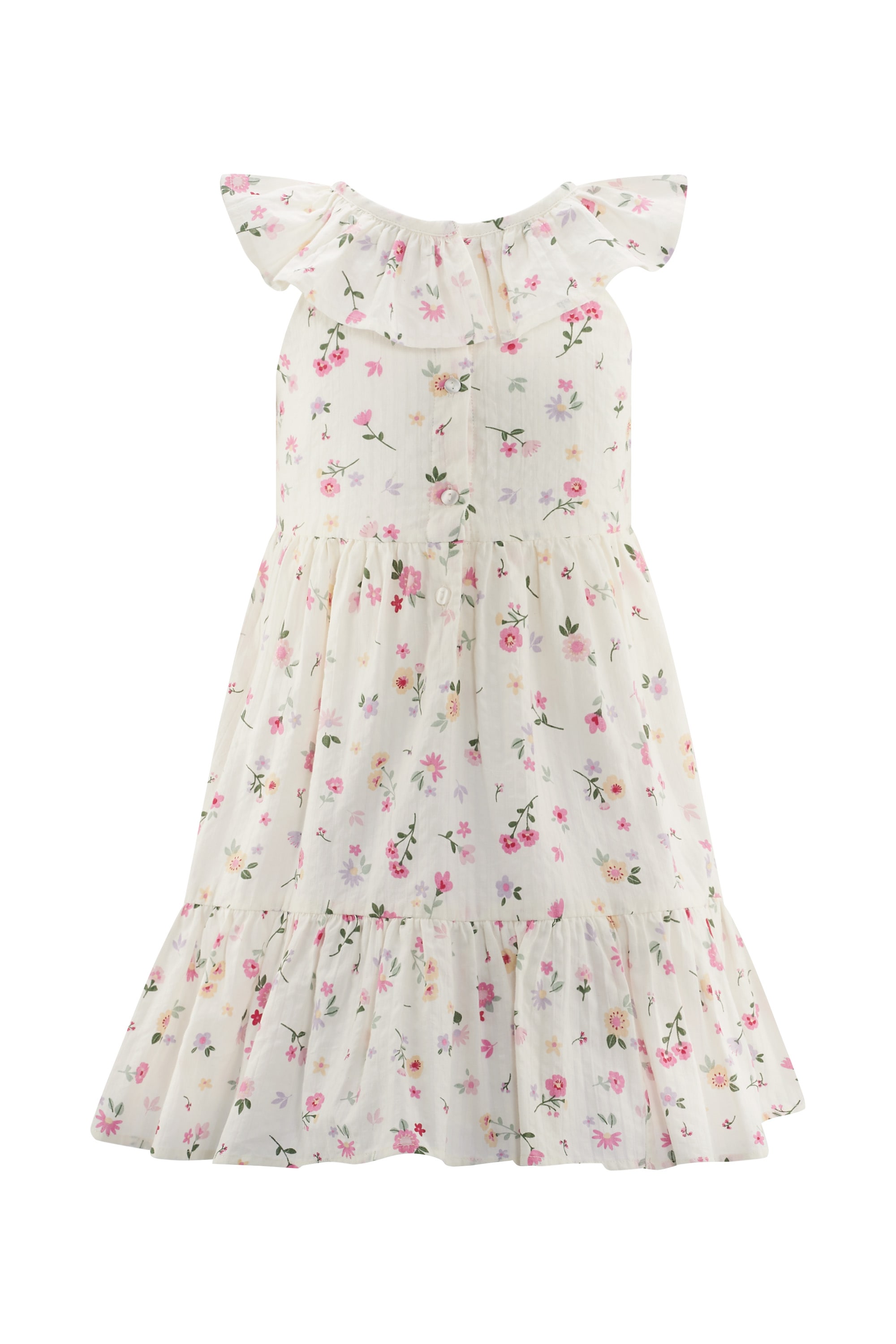 happy girls Sommerkleid mit tollen Volants und mit Knopfleiste im Rücken