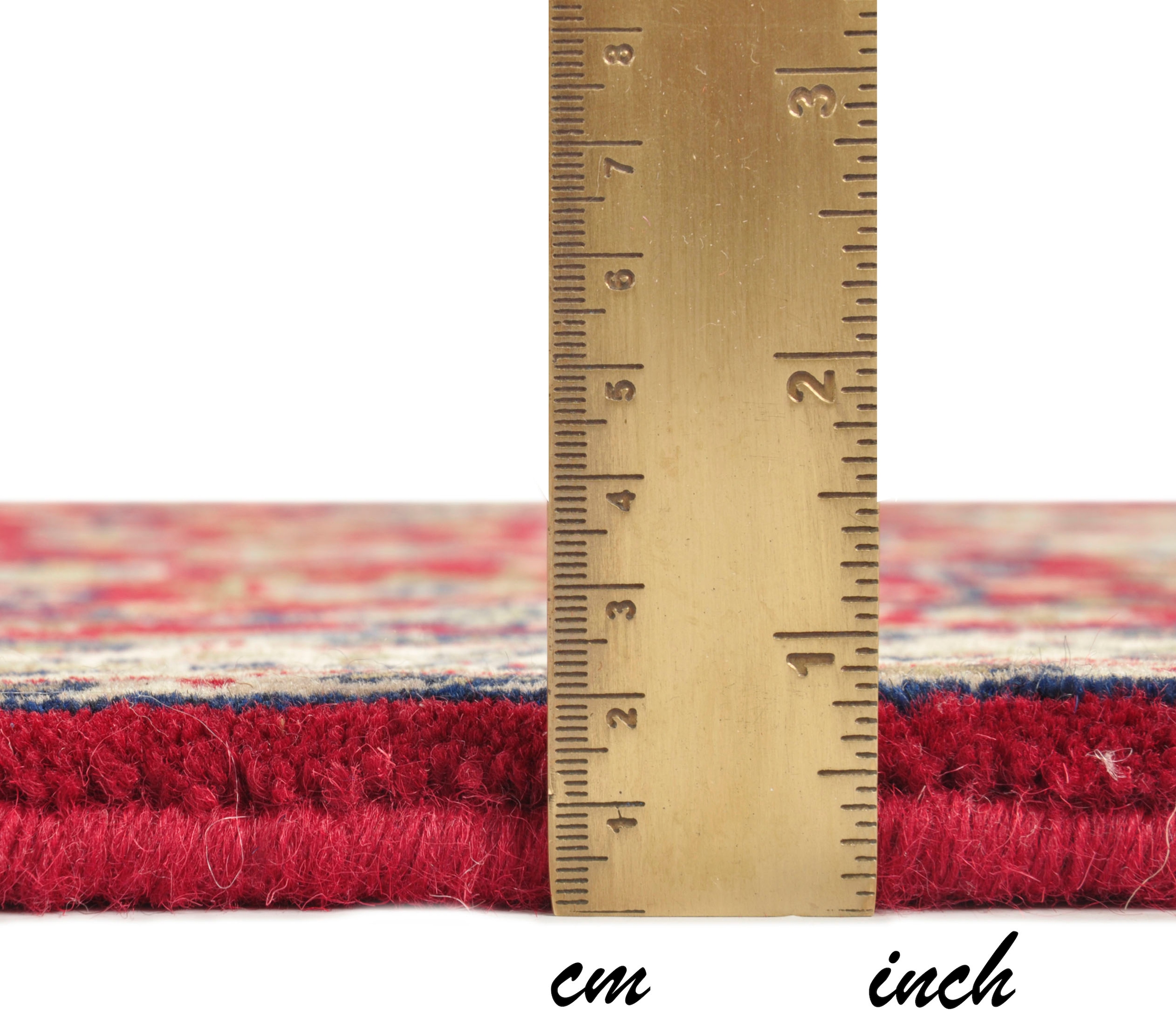 THEKO Tapis d'Orient »Benares Isfahan« Rectangulaire 12 mm Höhe reine Wolle, handgeknüpft, mit Fransen