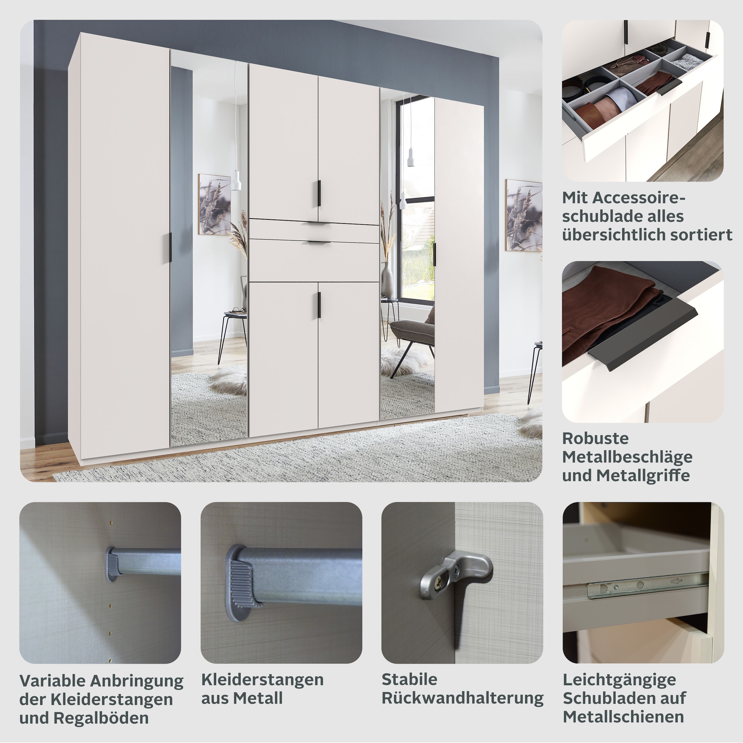 Wimex Drehtürenschrank »Moldau Kleiderschrank mit Spiegel Schlafzimmerschrank Bestseller«