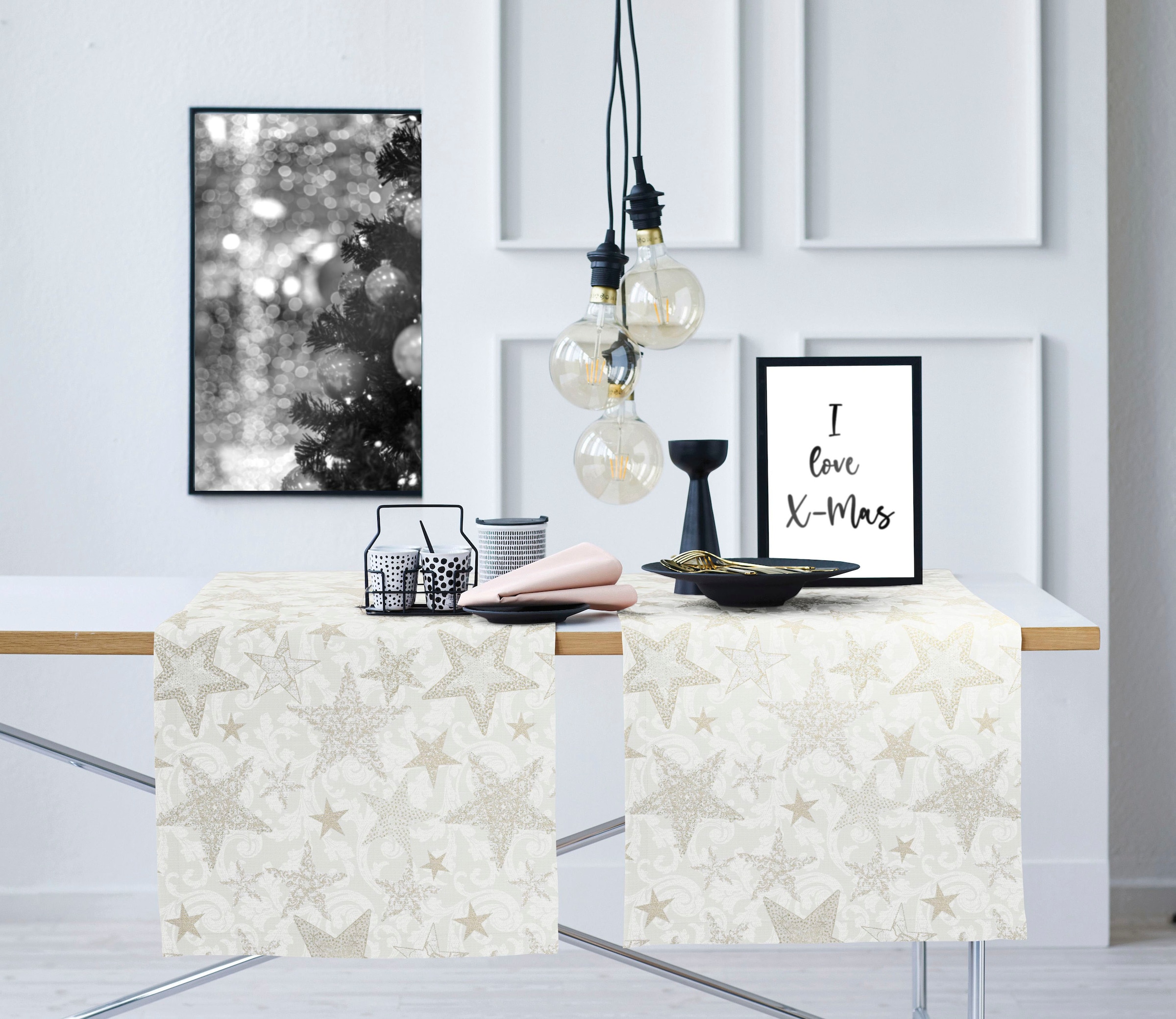 APELT Tischläufer »4711 CHRISTMAS GLAM, Weihnachtsdeko, Weihnachten« Lurex-Jacquardgewebe