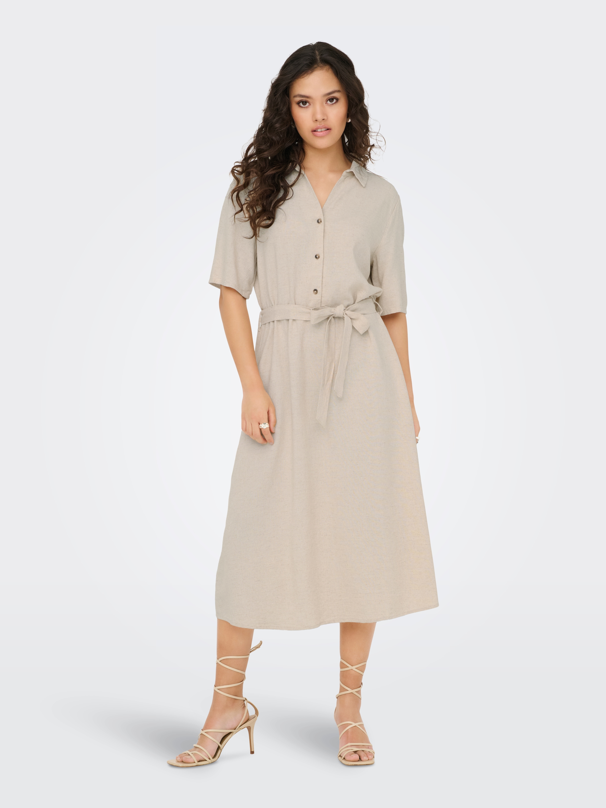 JDY Blusenkleid »JDYSAY 2/4 MIDI SHIRT DRESS WVN NOOS« Sommerkleid