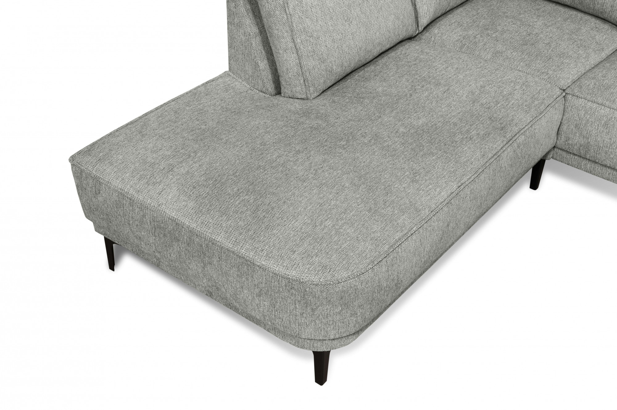 GOODproduct Ecksofa »Casina« mit abgerundeter Ottomane, in einem weichen Chenille-Stoff